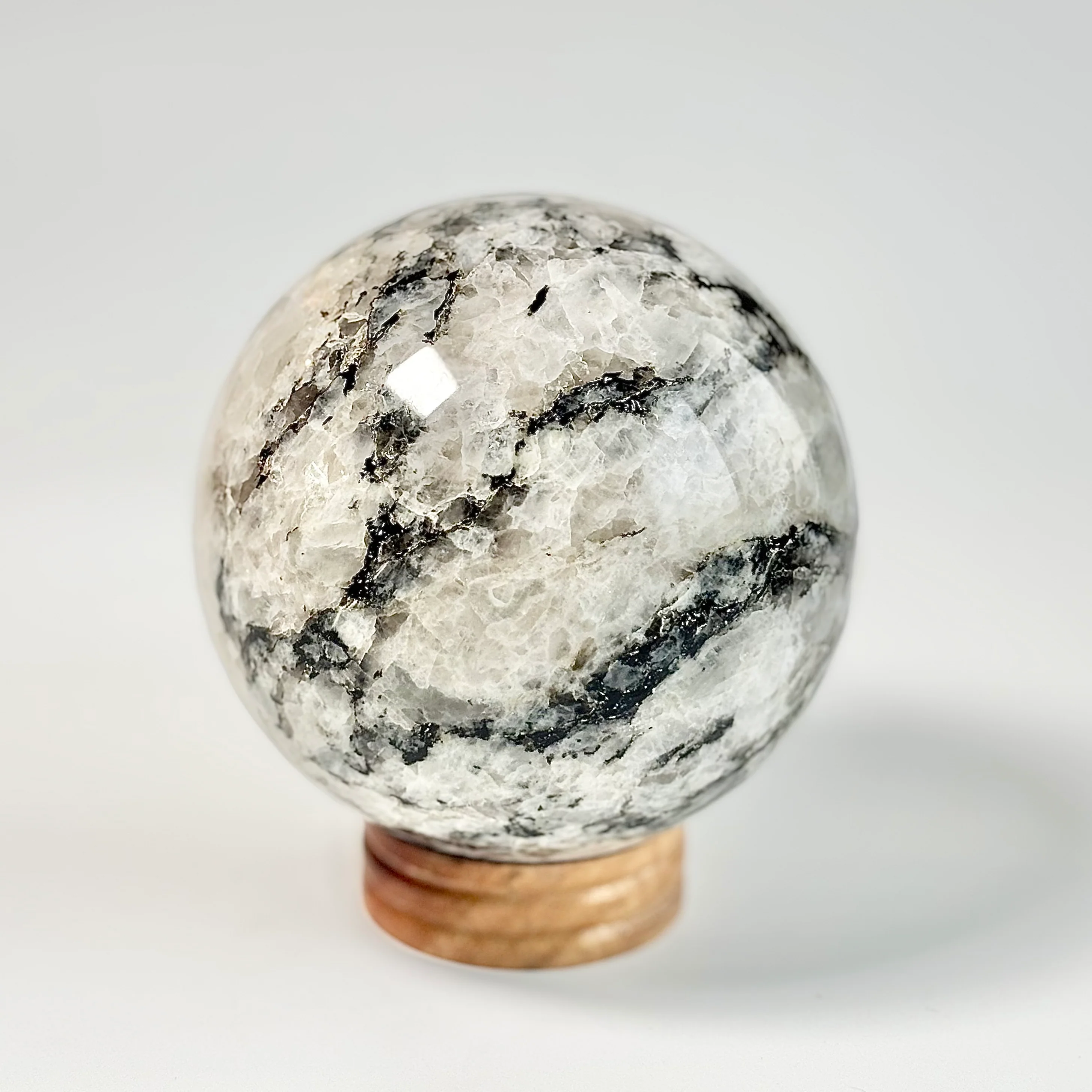 Rainbow Moonstone Sphere – Large - 1770 Gm | Cultivates Compassion & empathy