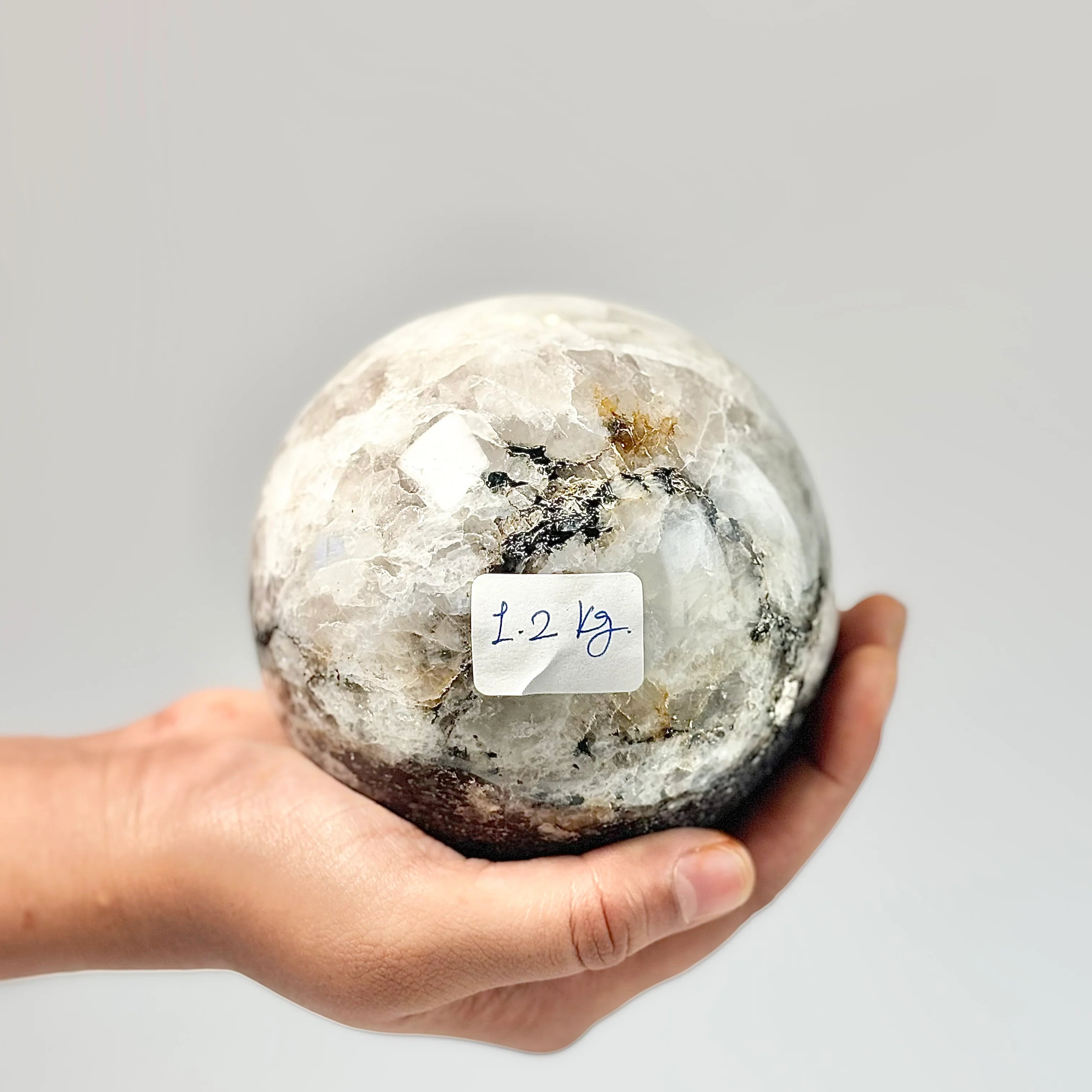 Rainbow Moonstone Sphere – Large - 1200 Gm | Cultivates Compassion & empathy - Image 3