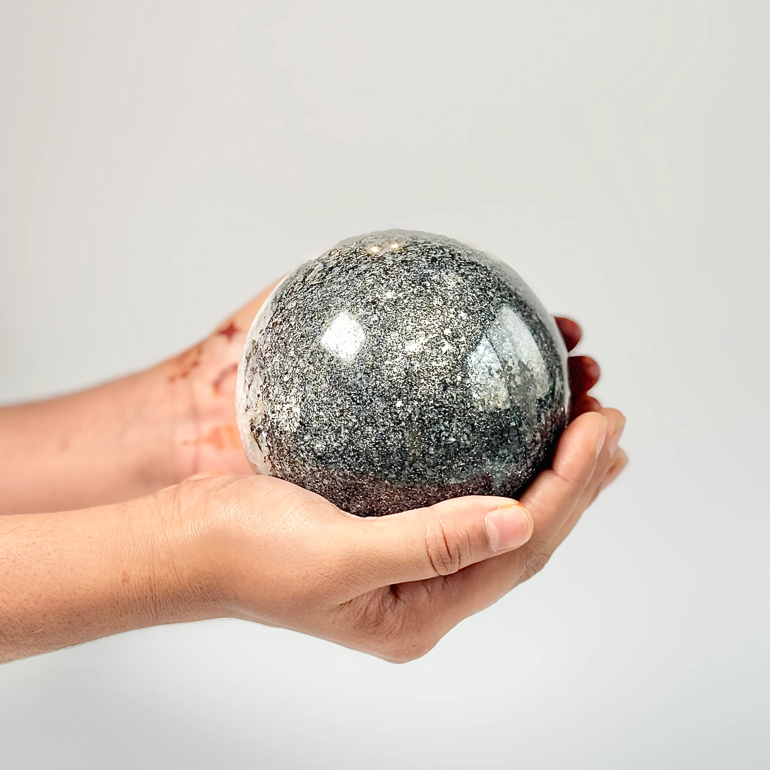 Rainbow Moonstone Sphere – Large - 1200 Gm | Cultivates Compassion & empathy - Image 4
