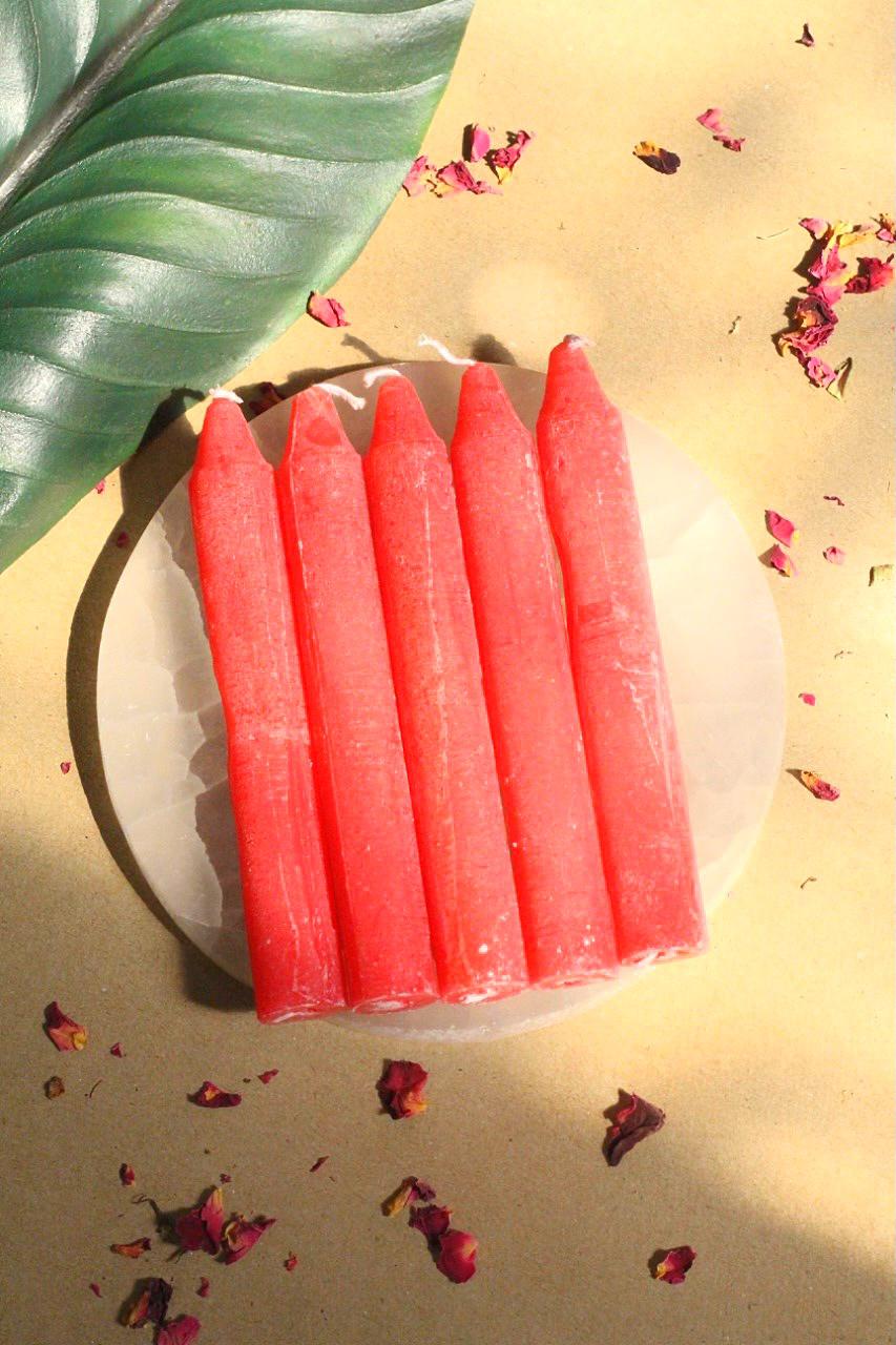 Red Mini Taper Candle - Image 2