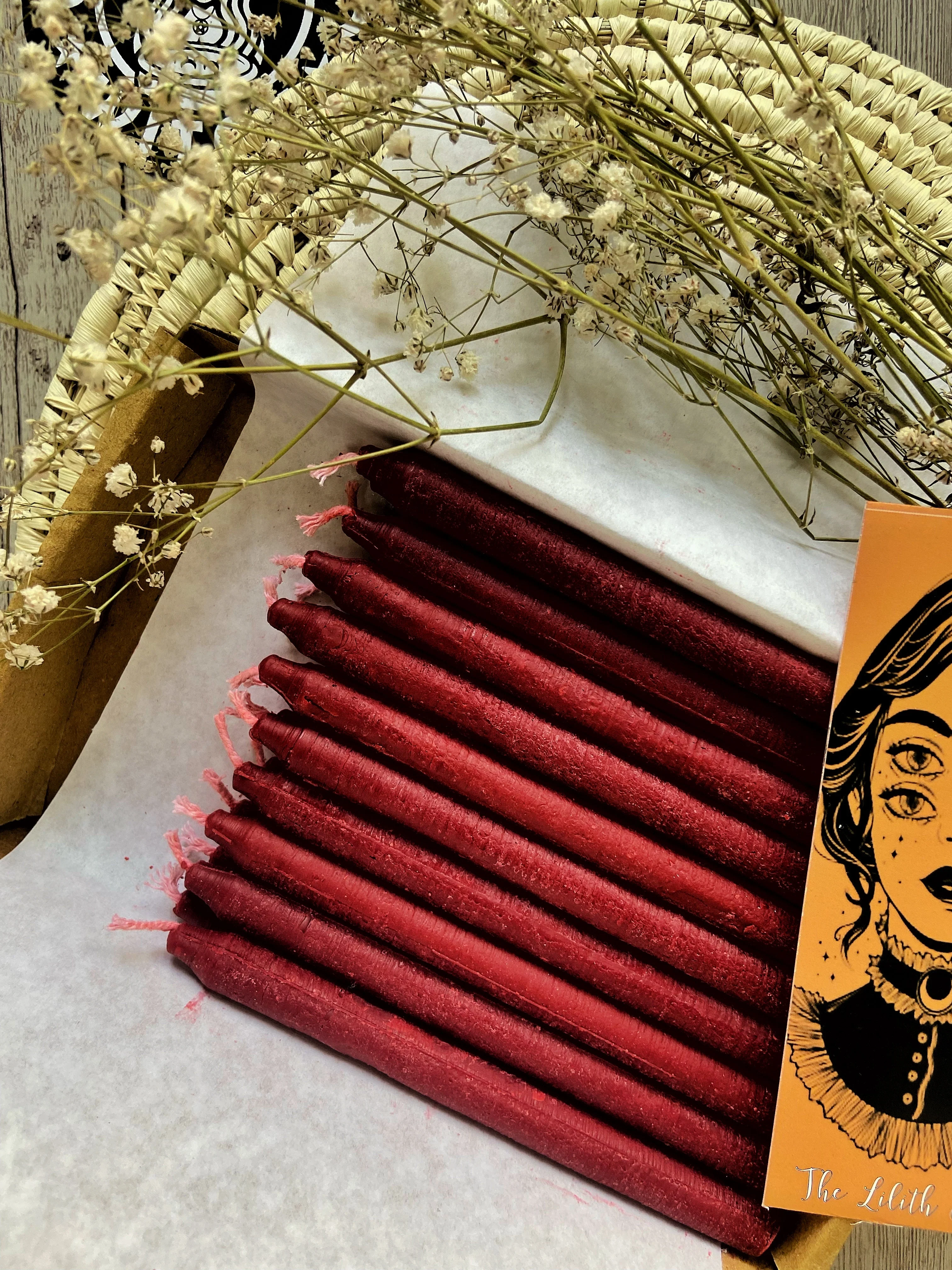 Red Chime Soy Candle| Pencil Candle - Pack of 25 - Image 3