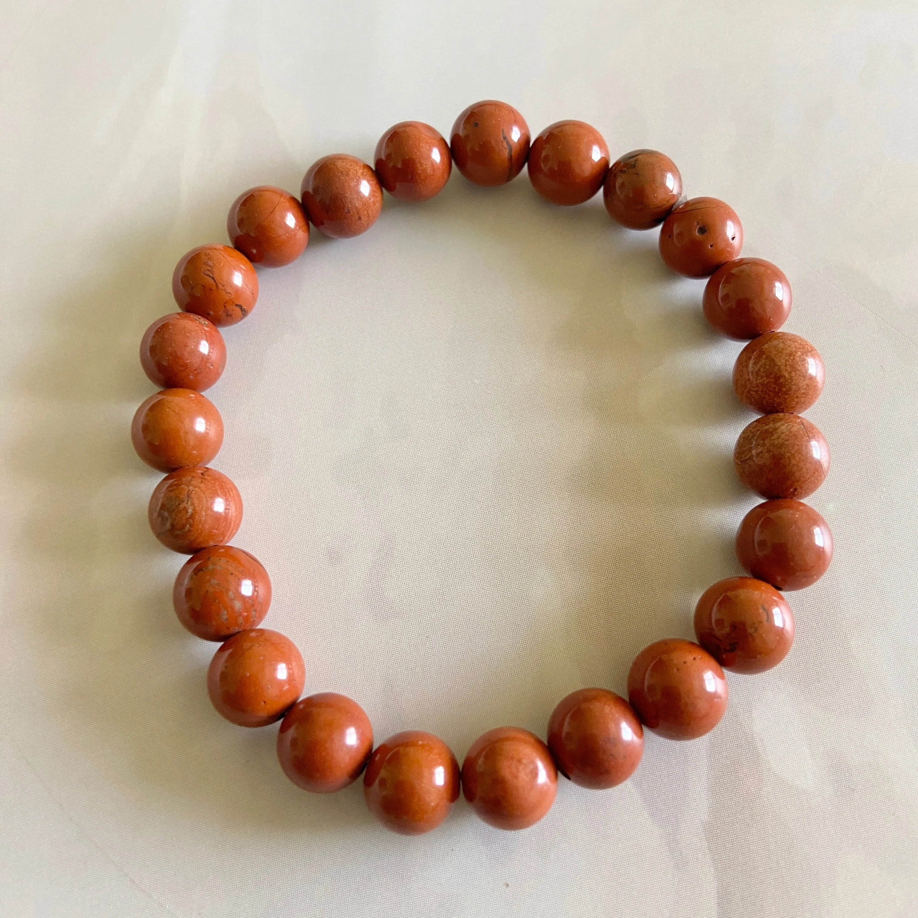 Red Jasper Bead Bracelet - 8mm | Grounding & Restoring Balance - Image 3