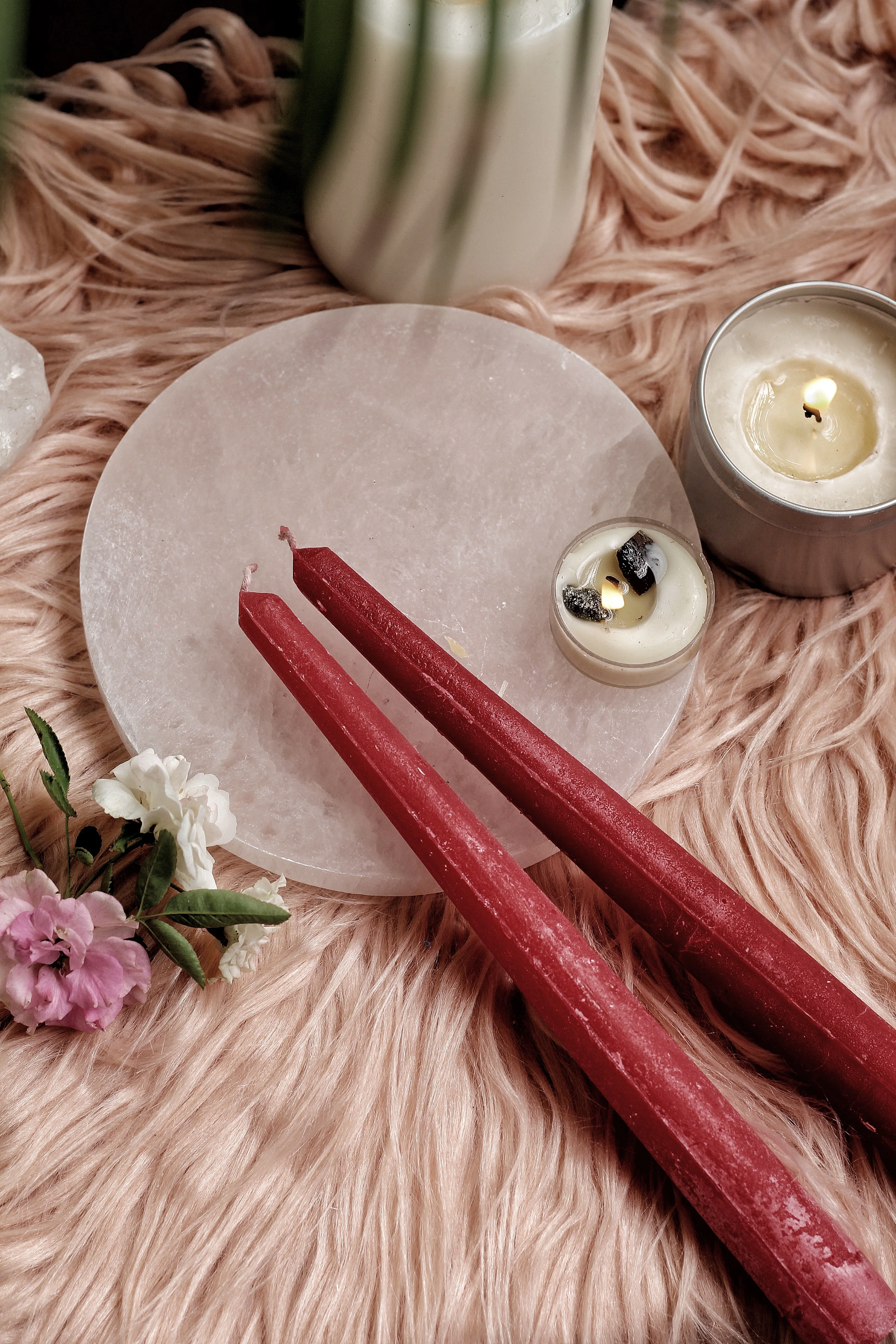 Red Taper Candle - Set of 5 - Image 2