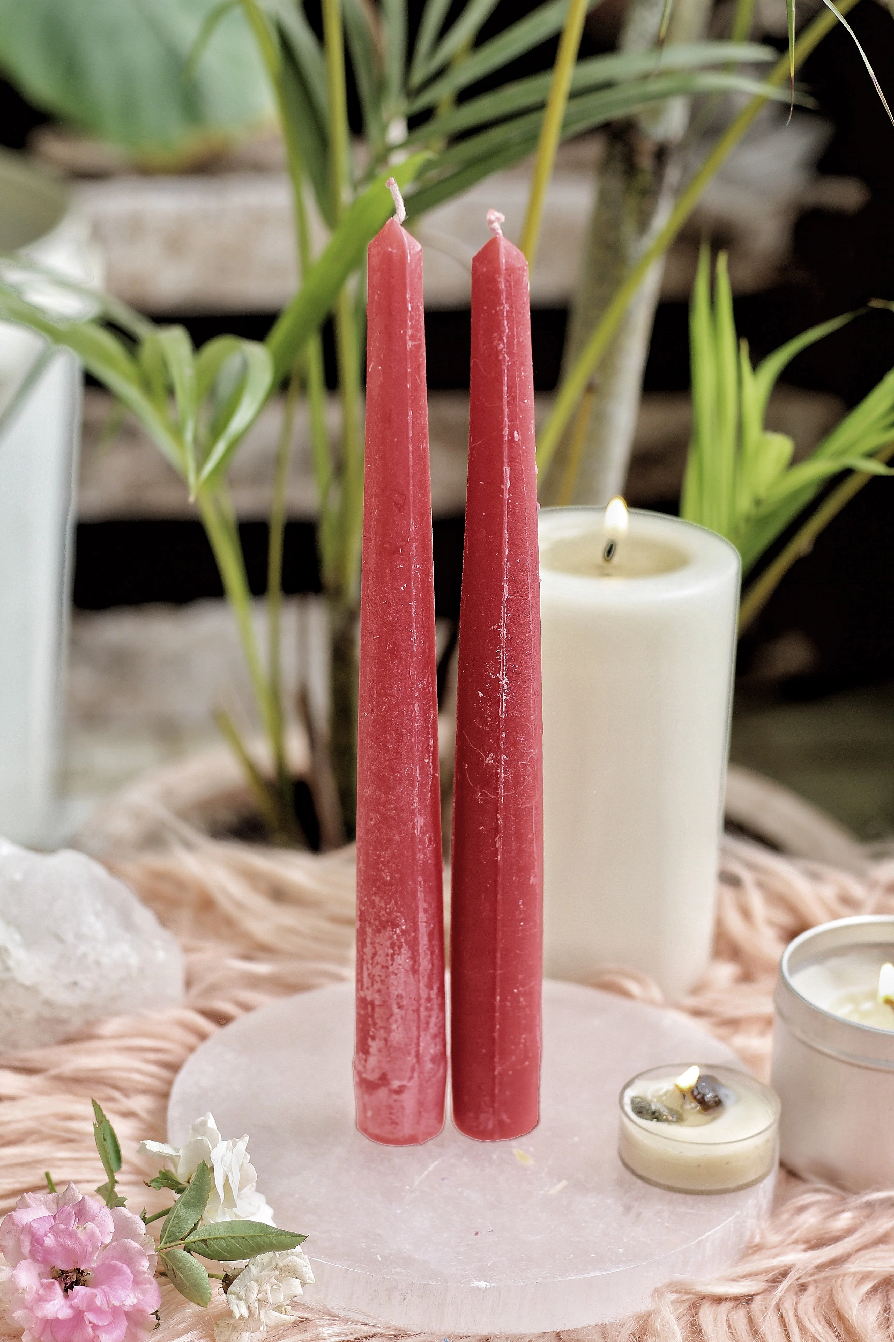 Red Taper Candle - Set of 5 - Image 4