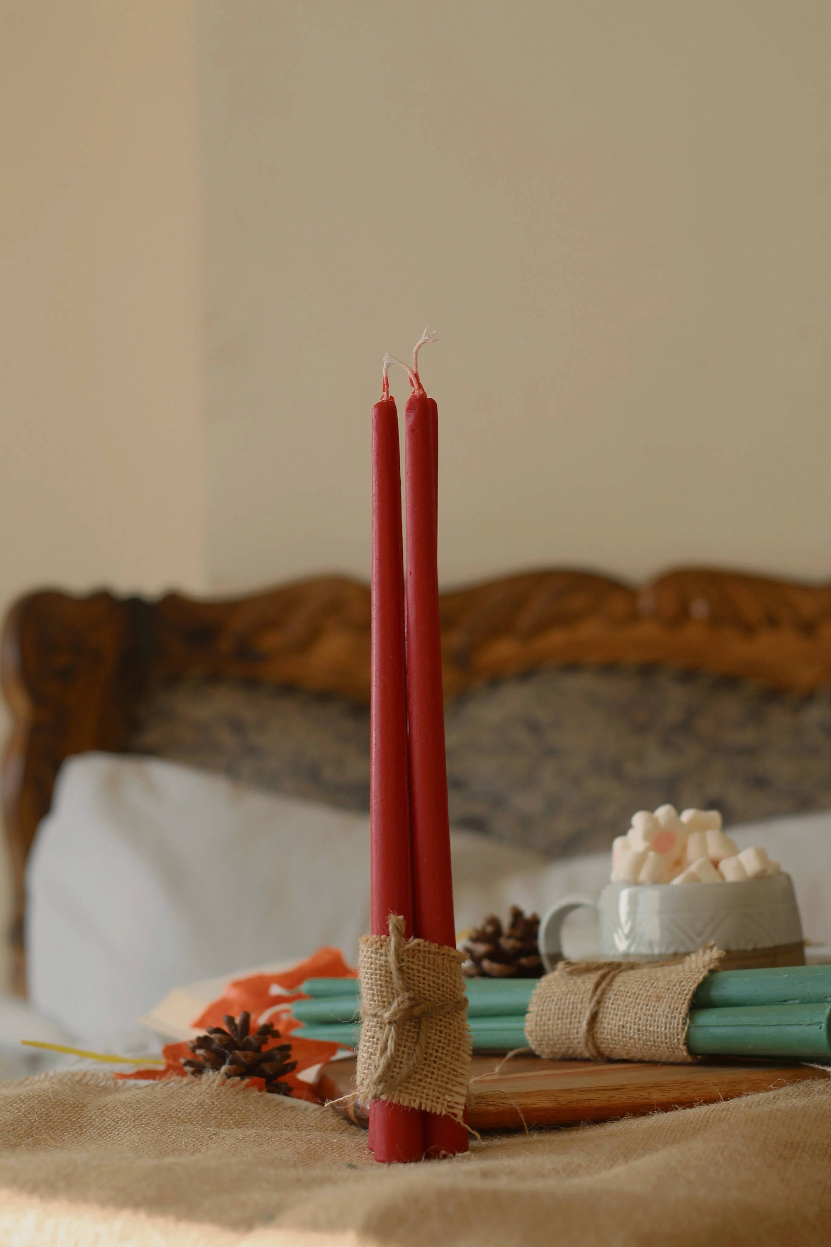 Red Taper Candle | Set of 10 - Image 2