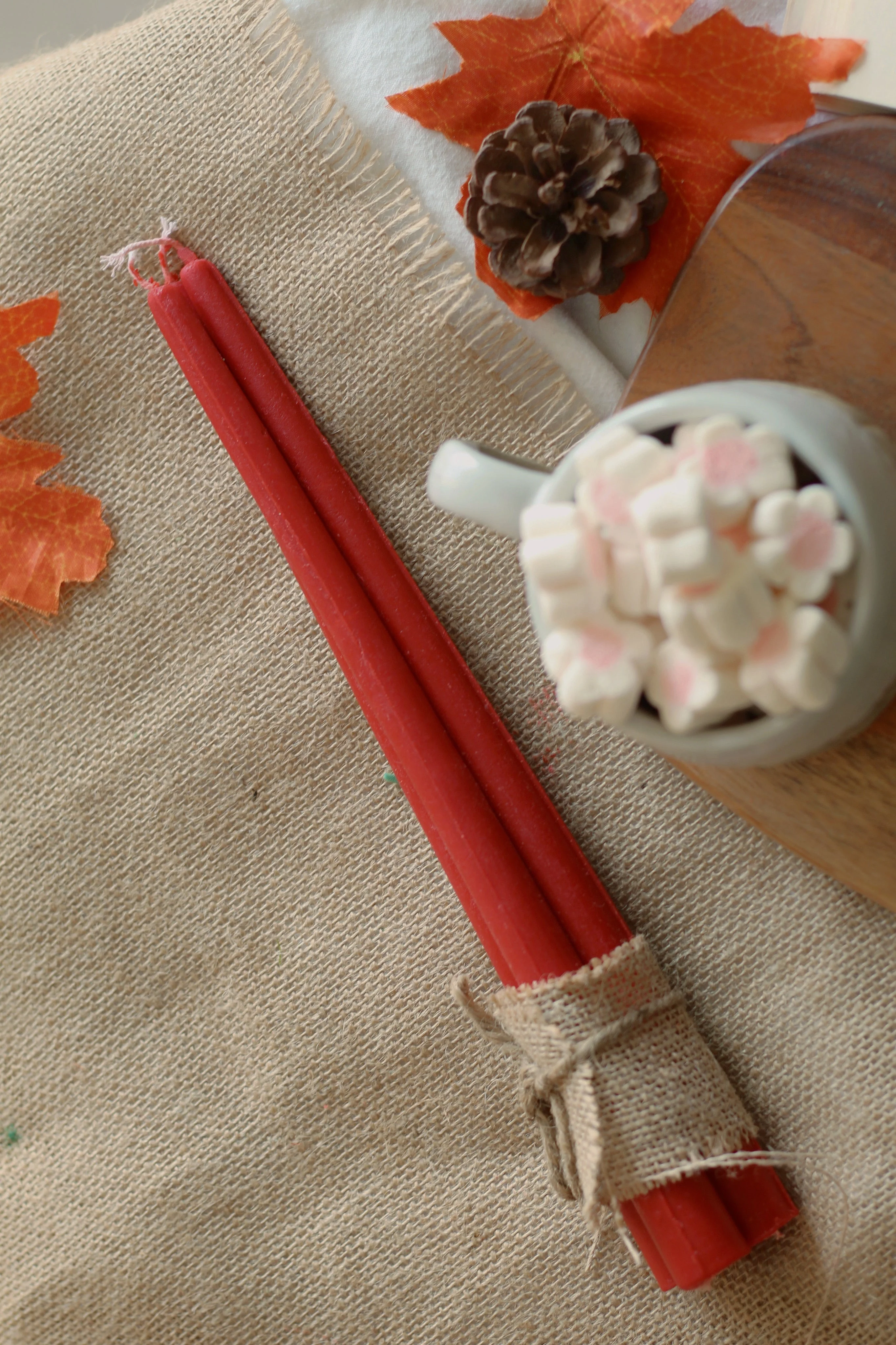 Red Taper Candle | Set of 10 - Image 3