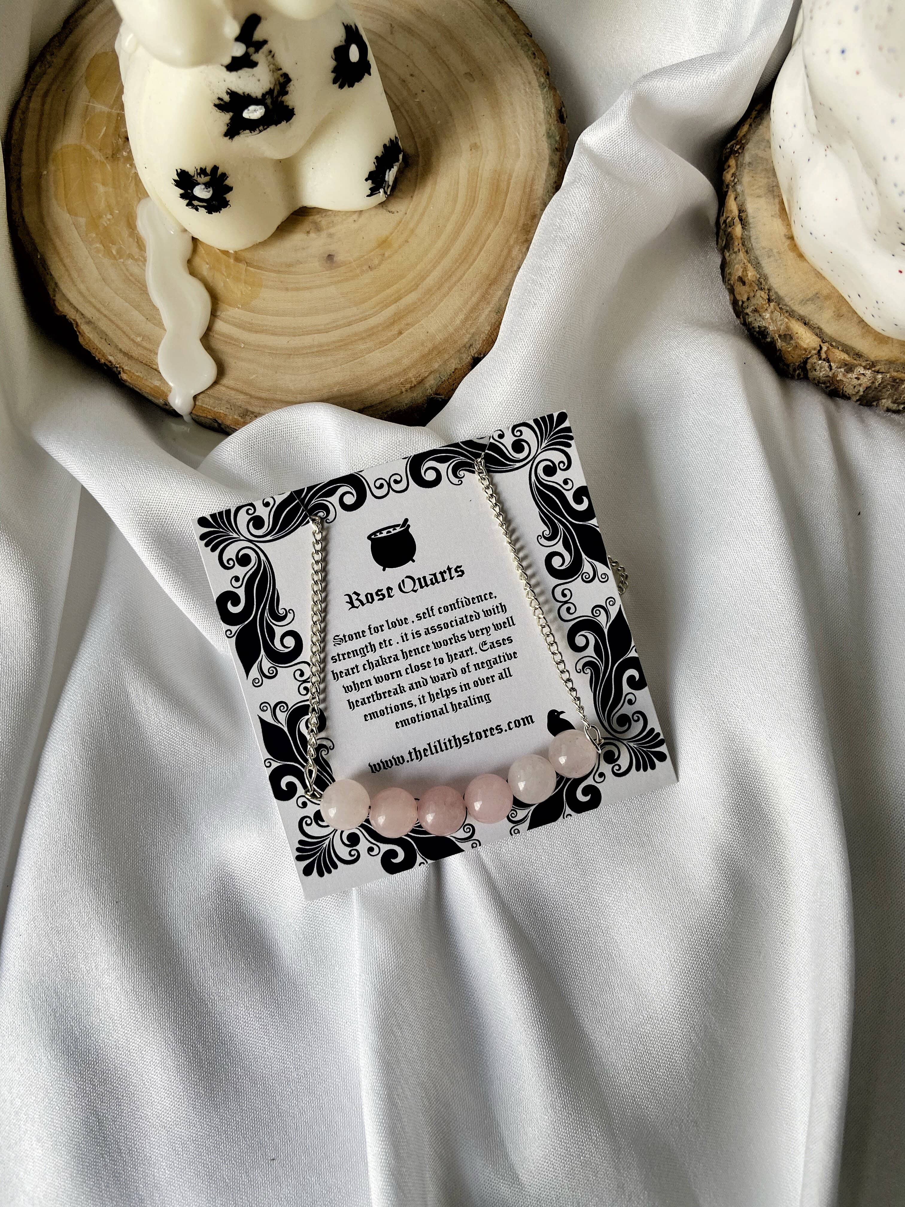 Rose Quartz Bead Necklace | Stone of Love & Self Love - Image 5