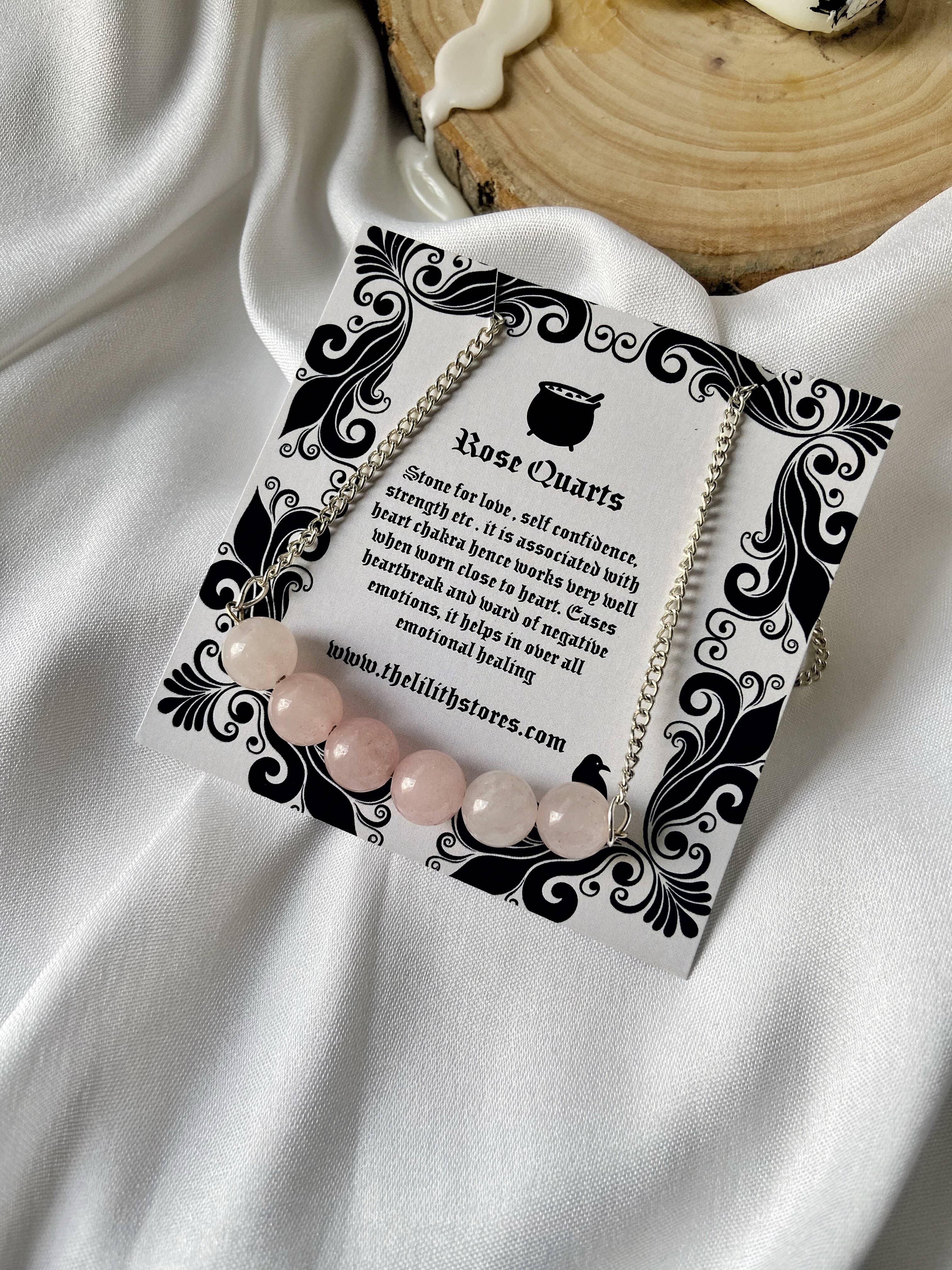 Rose Quartz Bead Necklace | Stone of Love & Self Love - Image 7