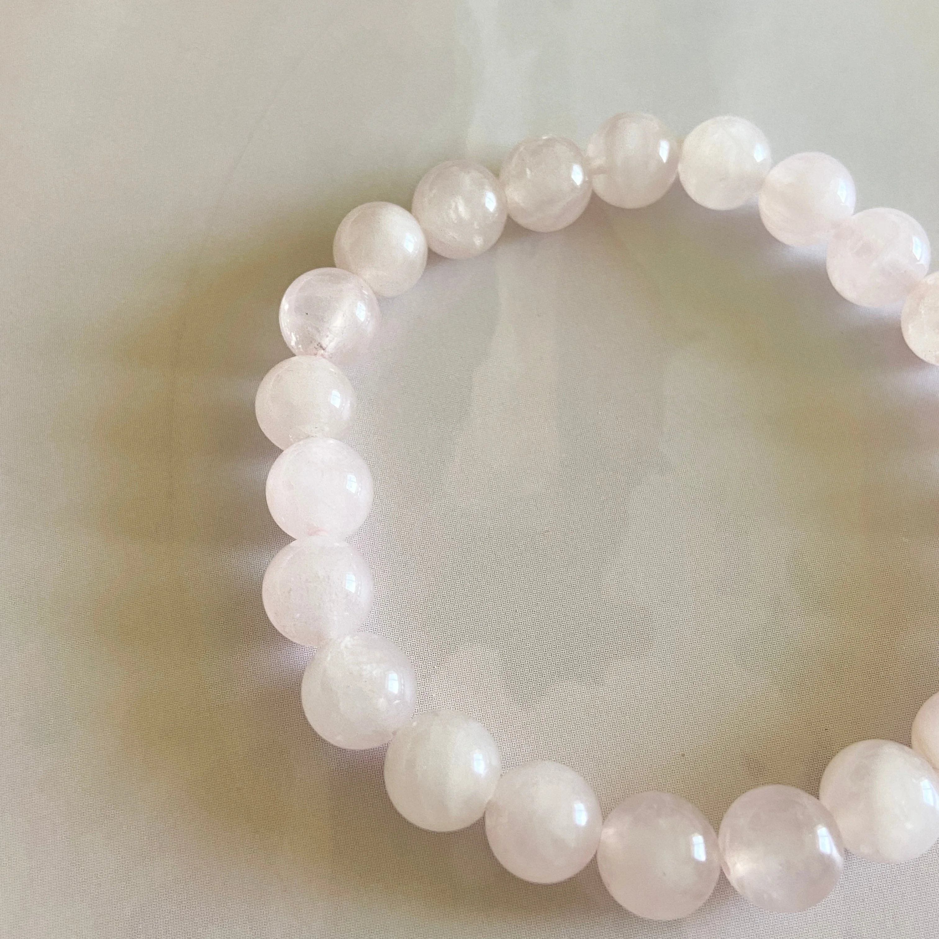 Rose Quartz Bead Bracelet - 8mm | Stone of Love & Self Love - Image 4