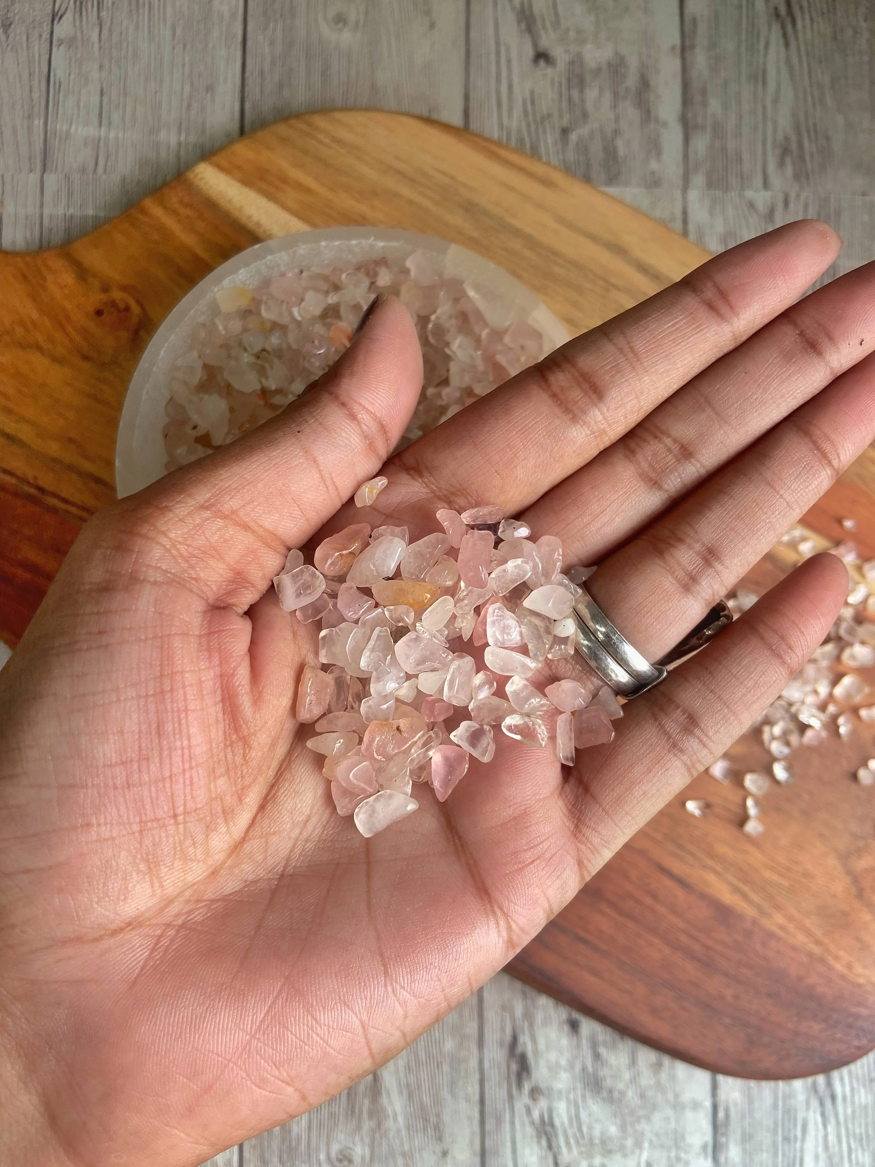 Rose Quartz Chips - 100 Gm | Stone of Love & Self Love - Image 4