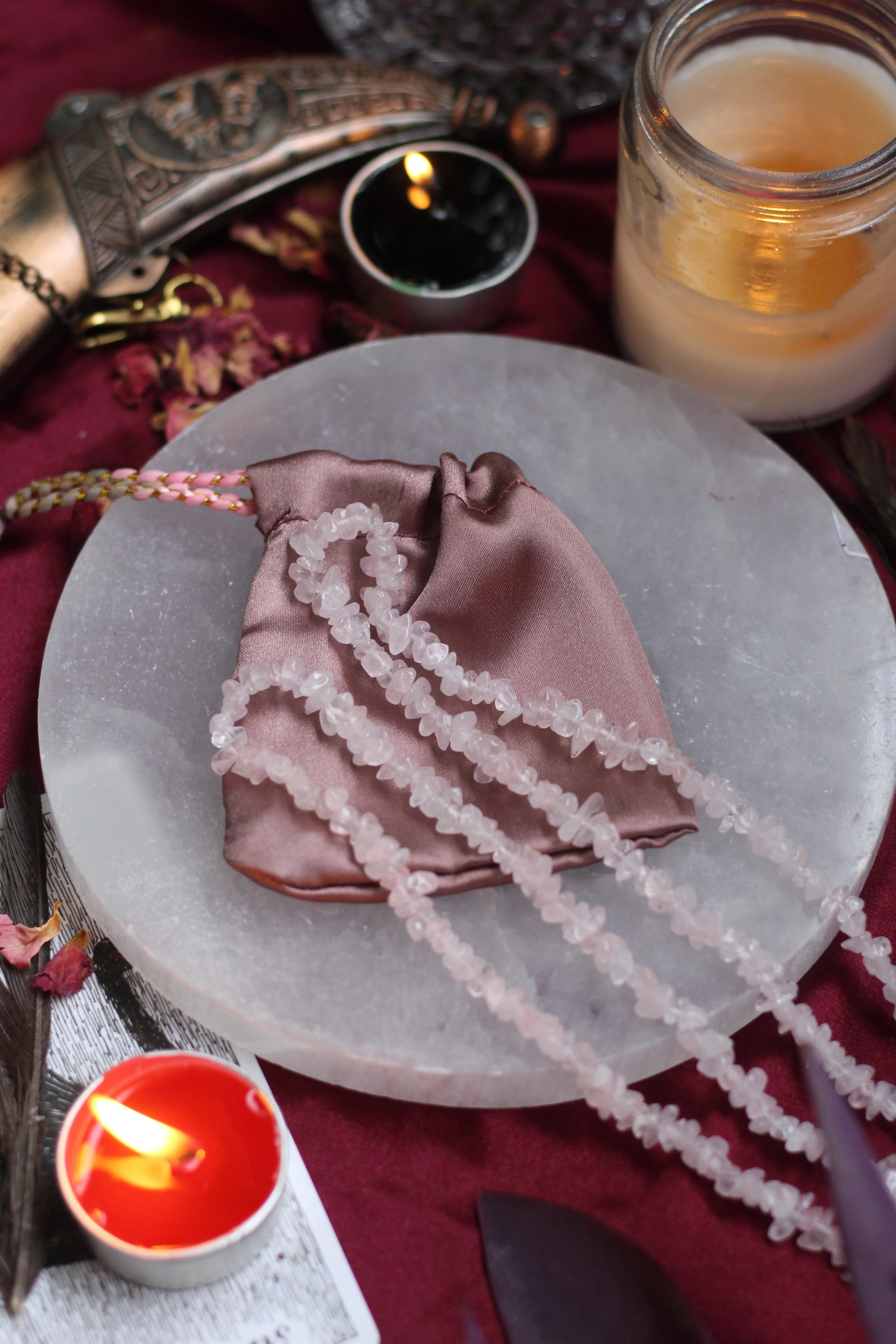 Rose Quartz Chips String (Mala) | Stone of Love & Self Love - Image 2