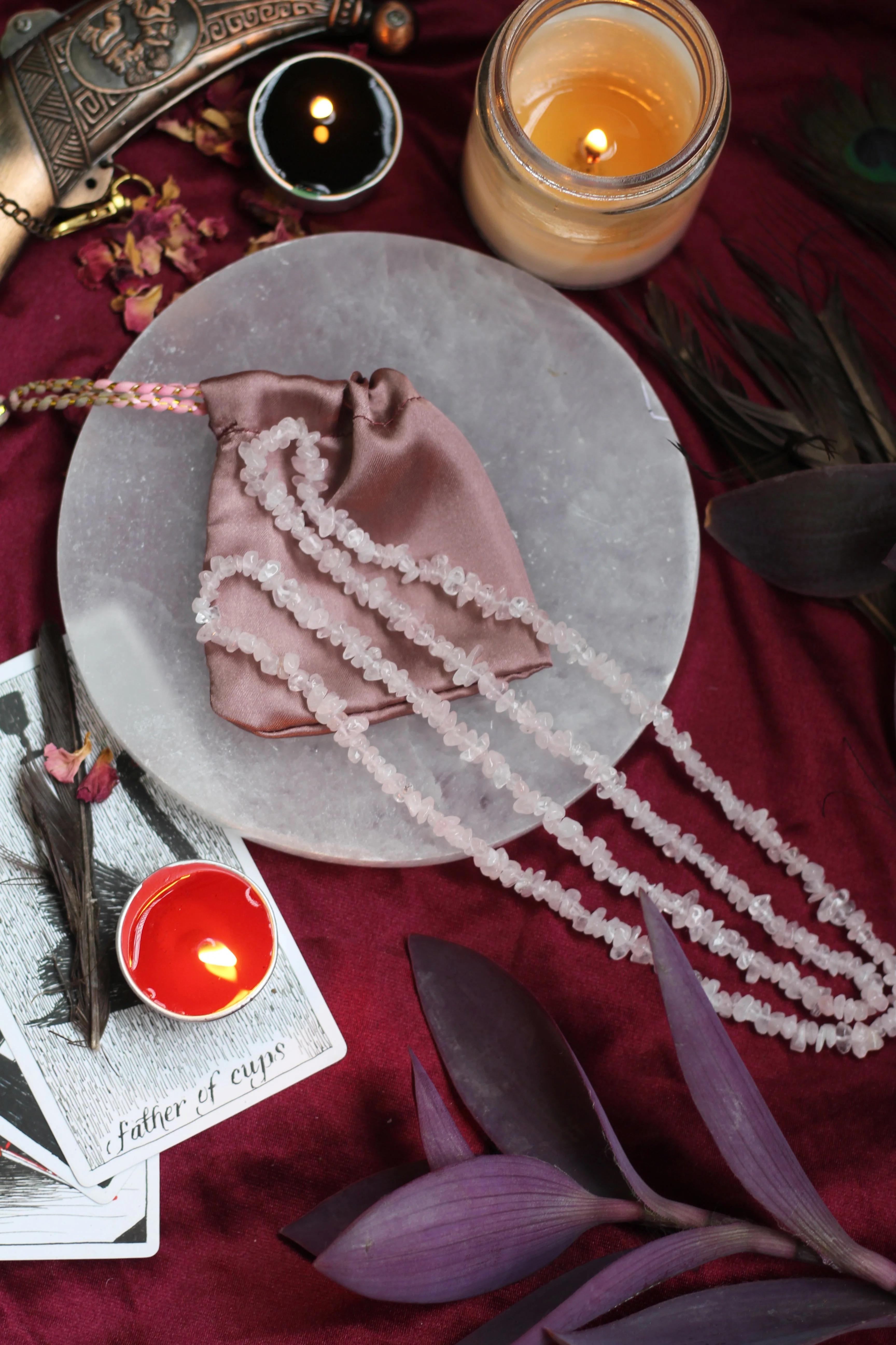 Rose Quartz Chips String (Mala) | Stone of Love & Self Love - Image 4