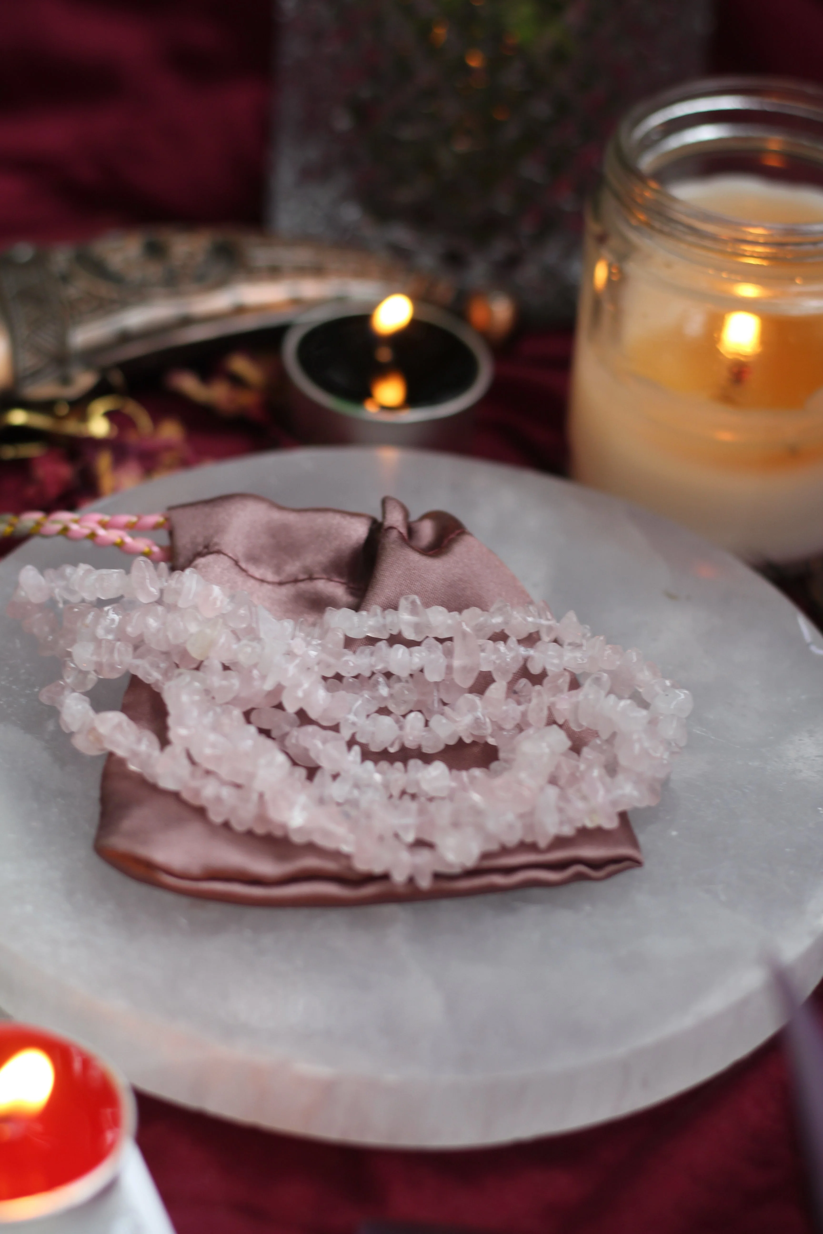 Rose Quartz Chips String (Mala) | Stone of Love & Self Love - Image 5