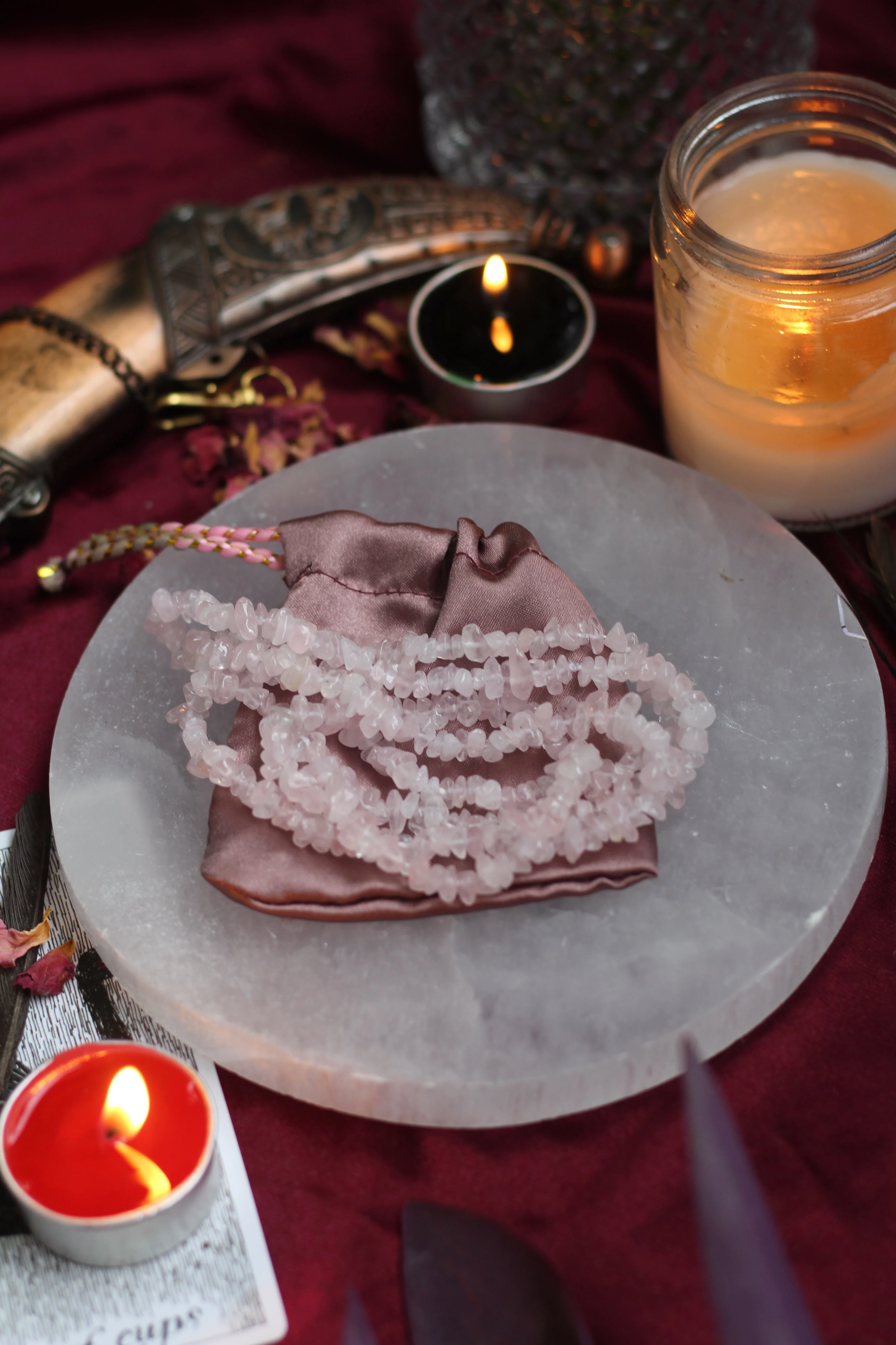 Rose Quartz Chips String (Mala) | Stone of Love & Self Love - Image 6