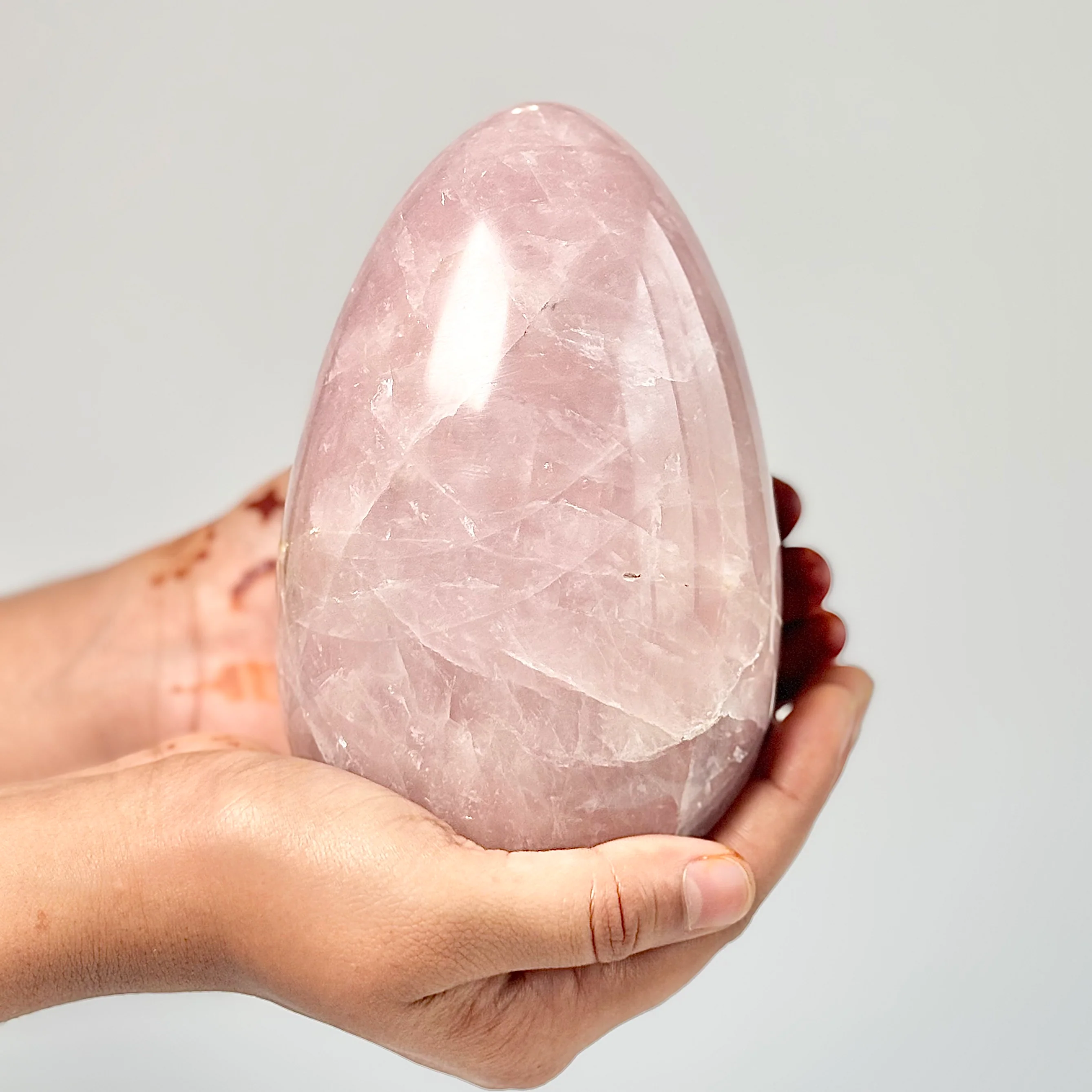 Rose Quartz Large Egg Carving – 1.3 Kg | Stone of Love & Self Love