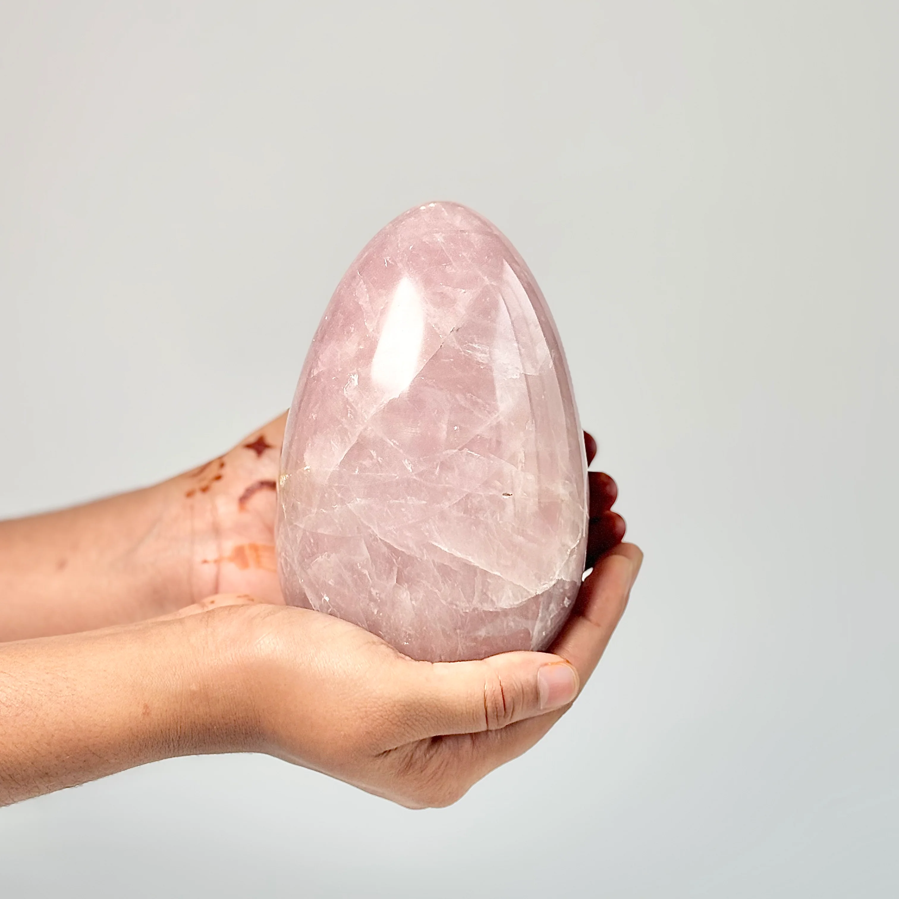 Rose Quartz Large Egg Carving – 1.3 Kg | Stone of Love & Self Love - Image 4