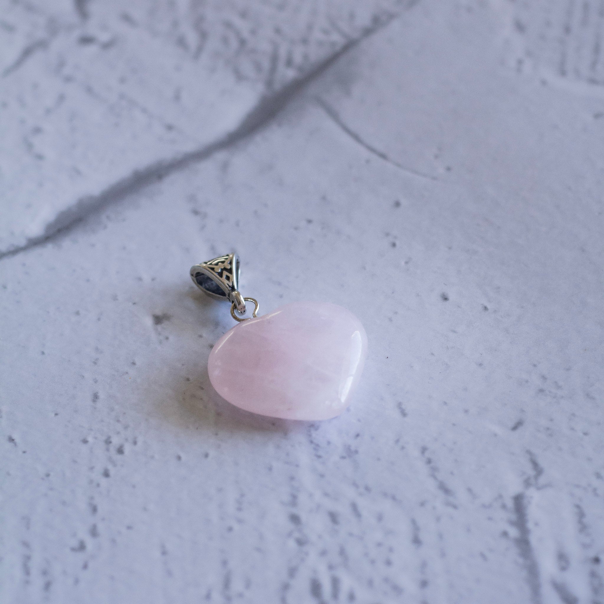 Rose Quartz Heart Pendant with Black Cord | Stone of Love & Self Love - Image 3