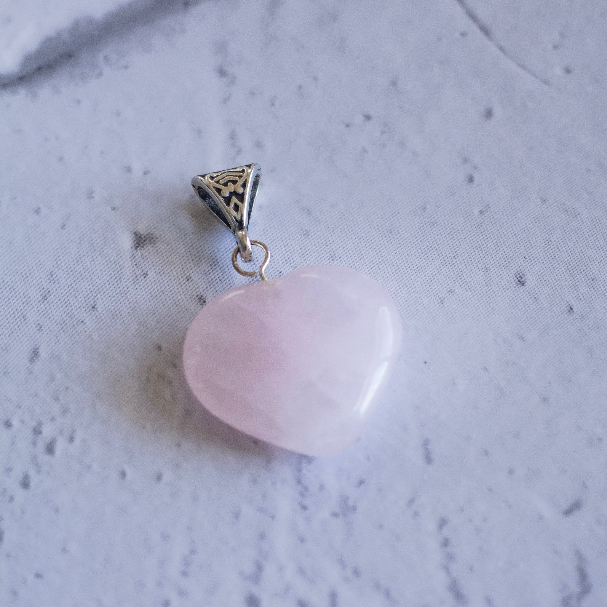 Rose Quartz Heart Pendant with Black Cord | Stone of Love & Self Love - Image 4