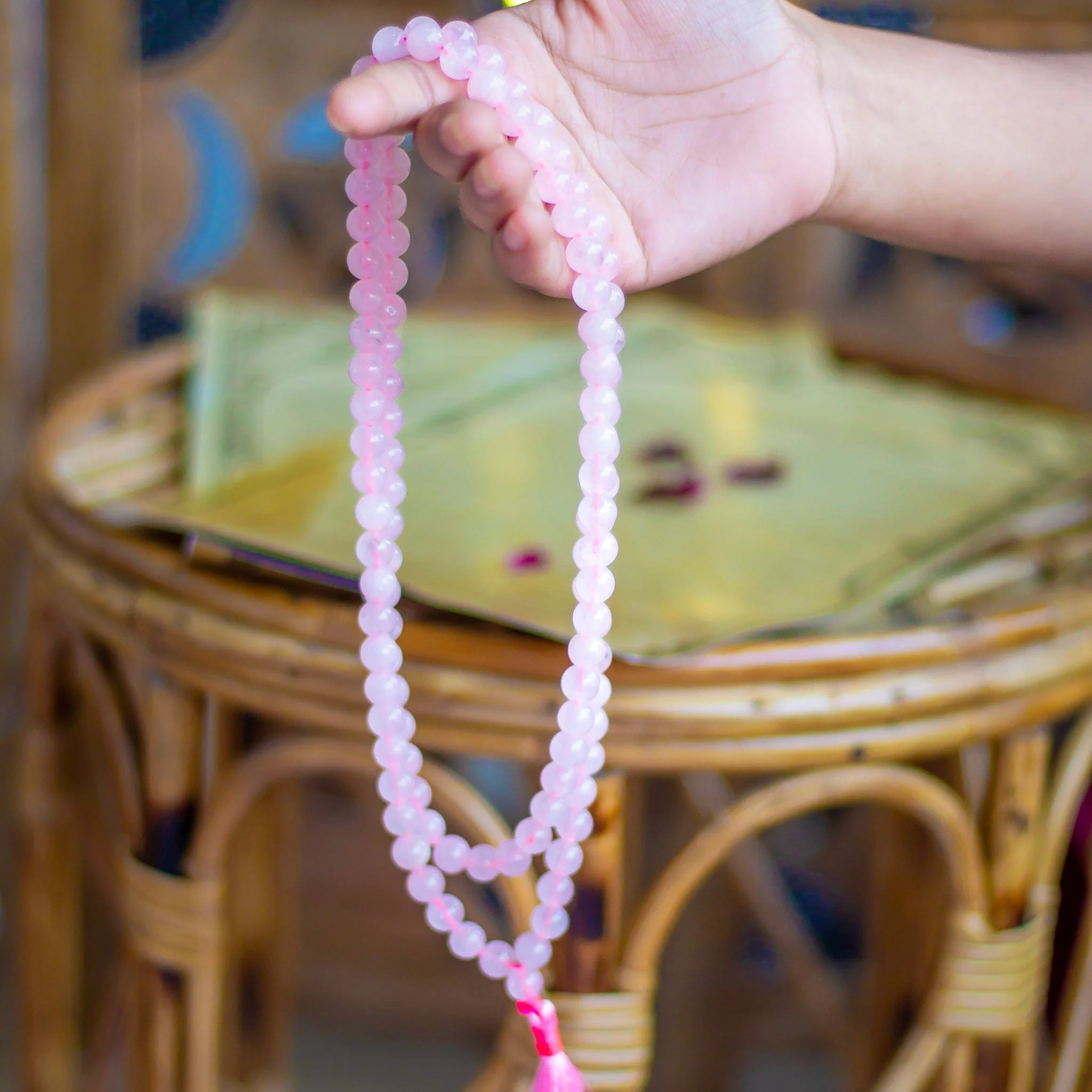 Rose Quartz Jaap Mala | Stone of Love & Self Love | 8mm Beads