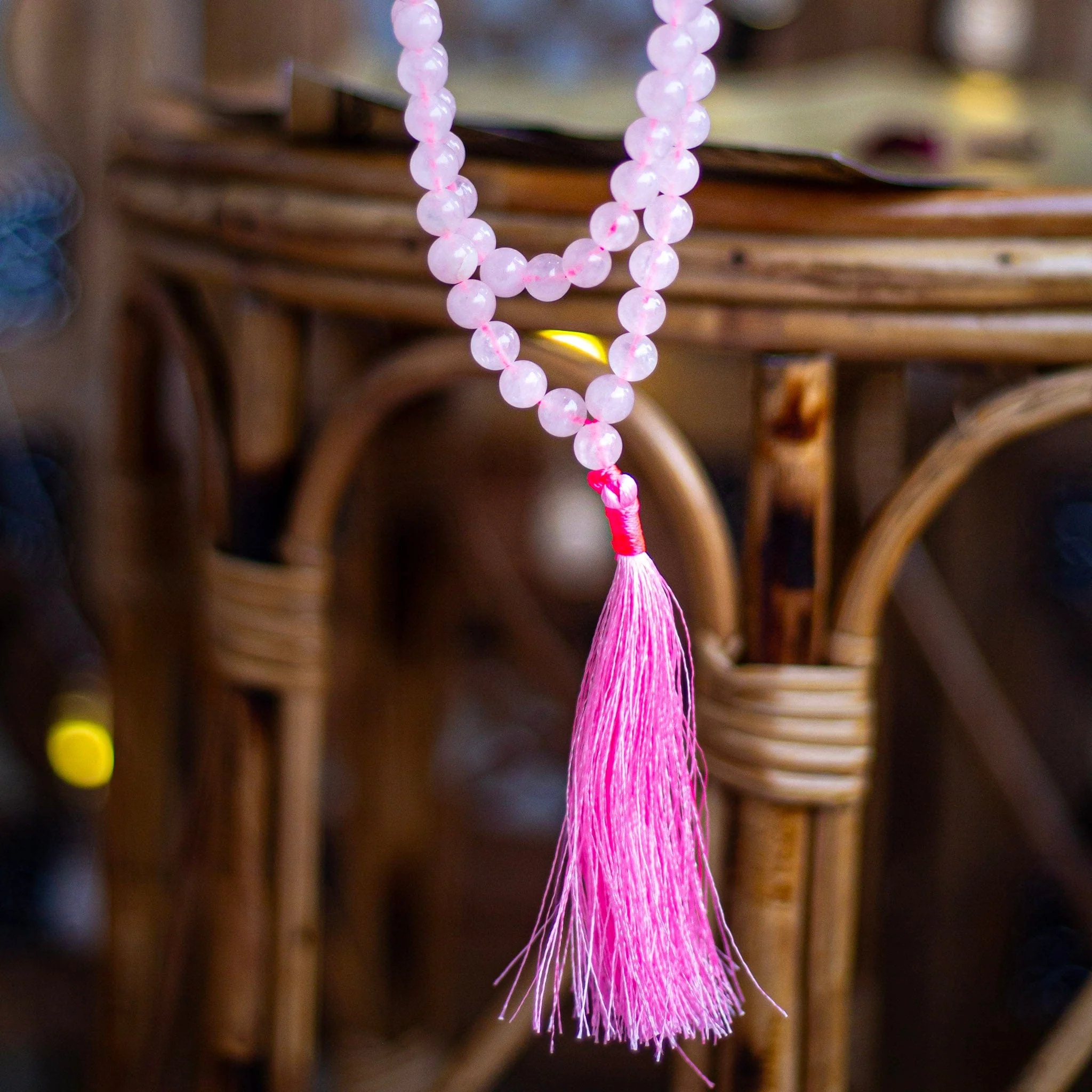 Rose Quartz Jaap Mala | Stone of Love & Self Love | 8mm Beads - Image 3