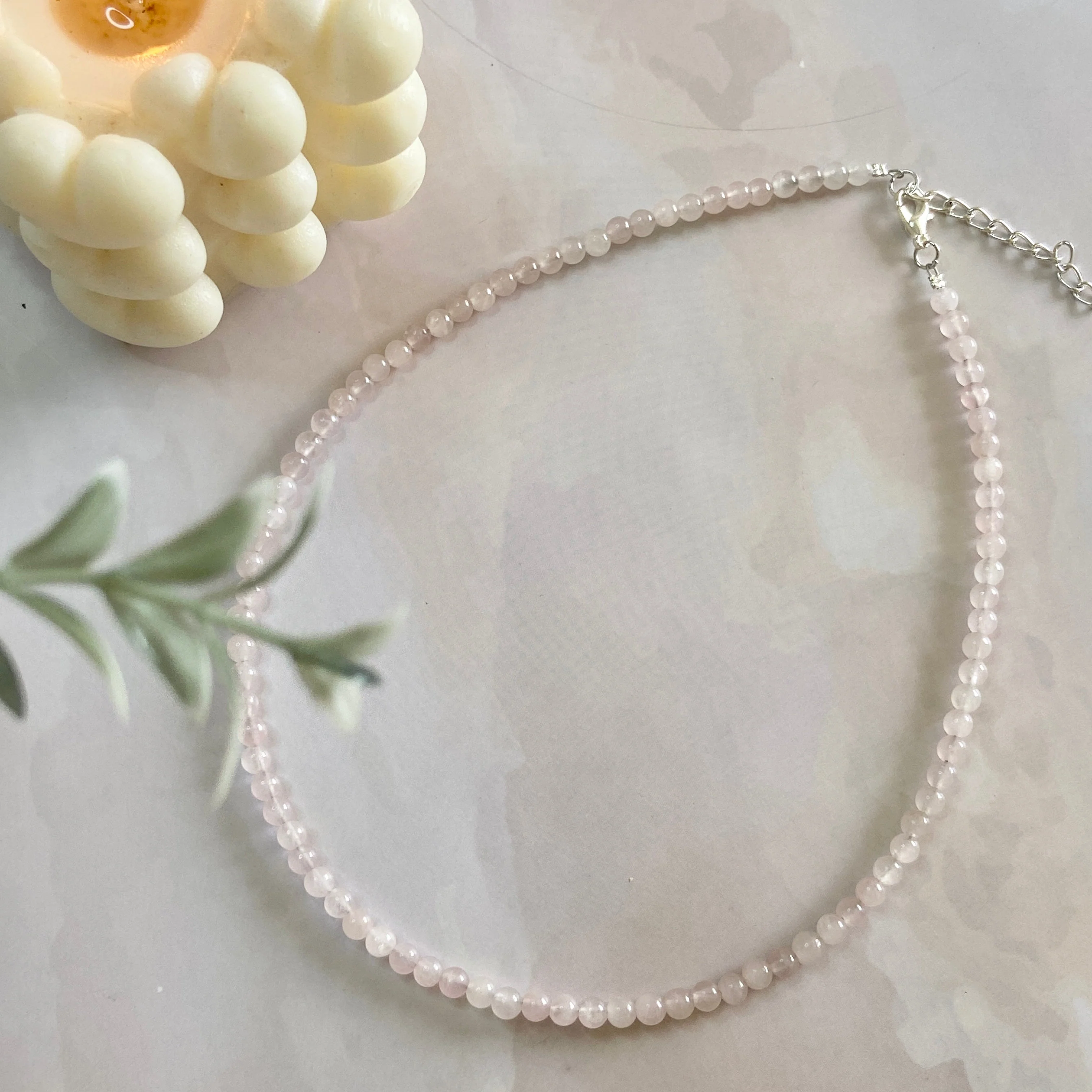 Rose Quartz mini beads necklace | Love & Self Love - Image 3