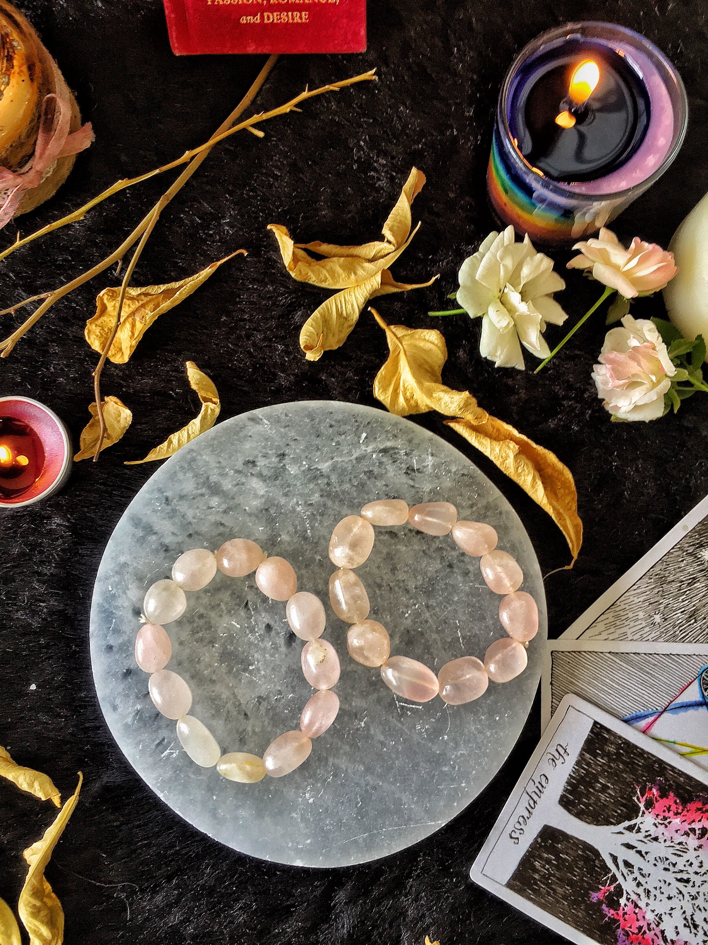 Super Quality Rose Quartz Tumble Bracelet - Stone of Love & SelfLove - Image 2