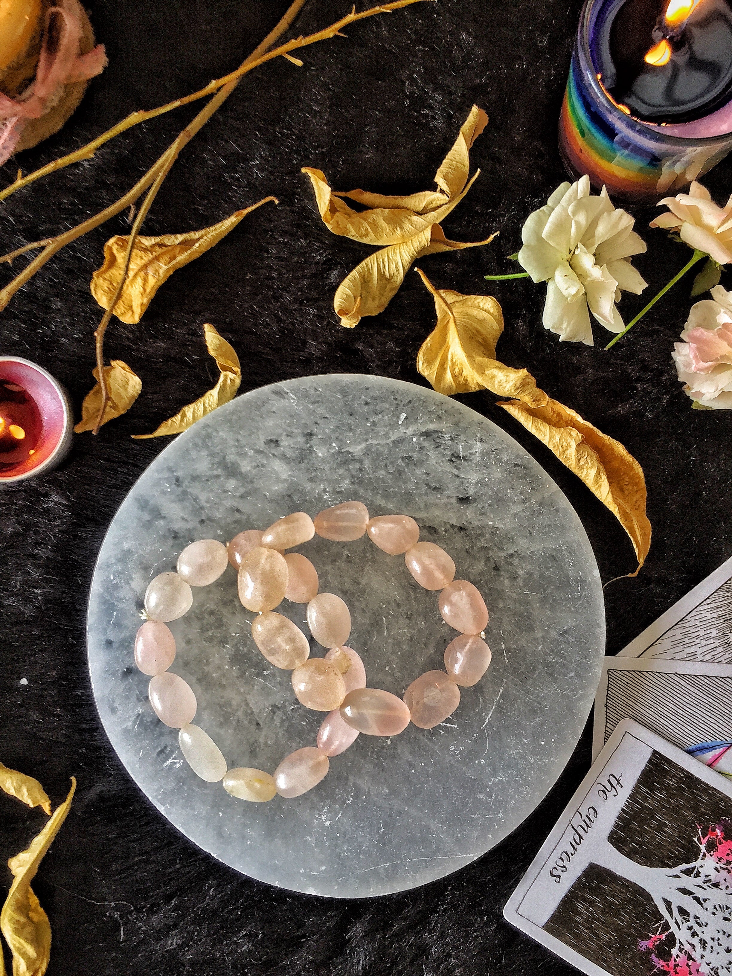 Super Quality Rose Quartz Tumble Bracelet - Stone of Love & SelfLove - Image 4