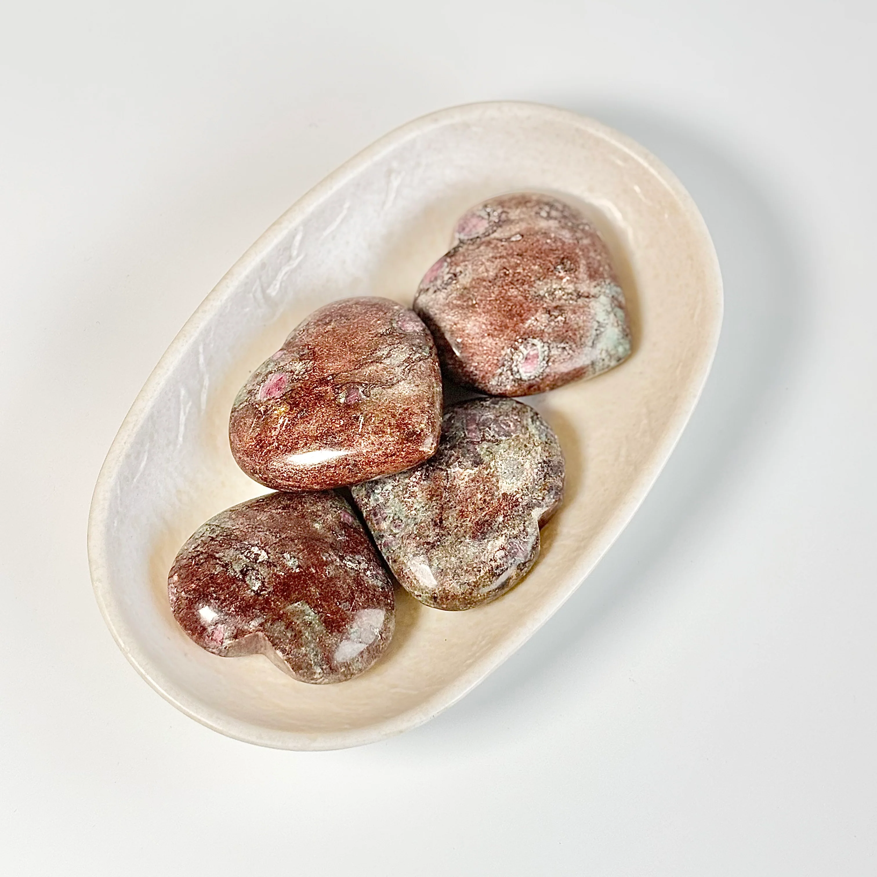 Ruby in Fuchsite Heart - Self-worth