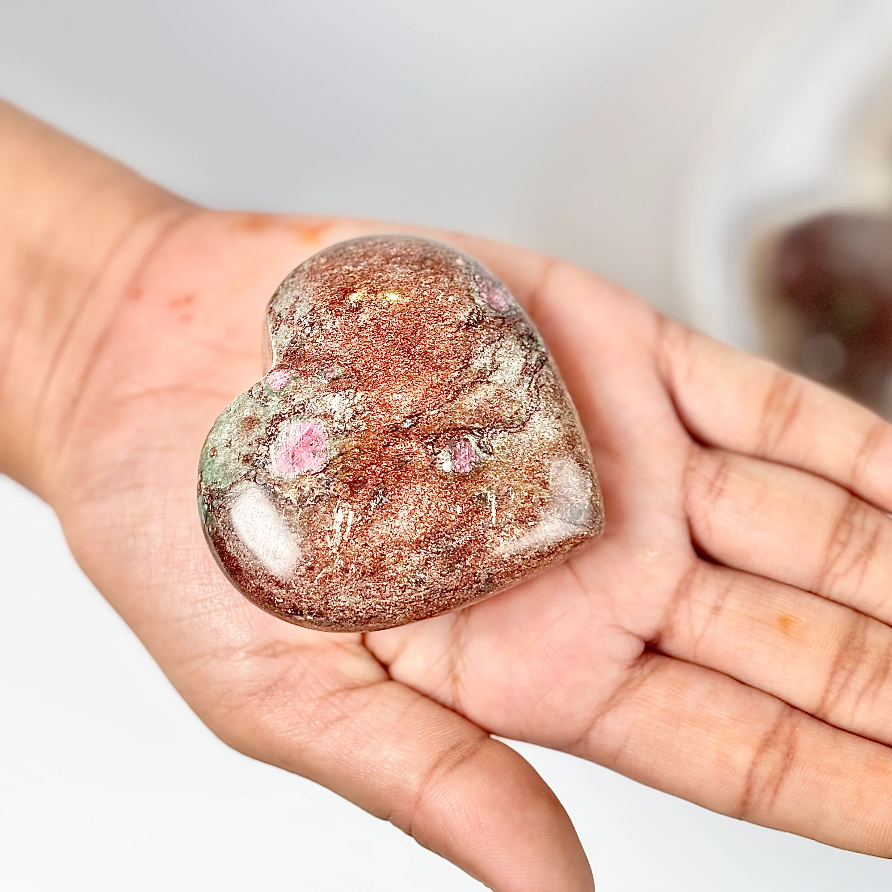 Ruby in Fuchsite Heart - Self-worth - Image 3