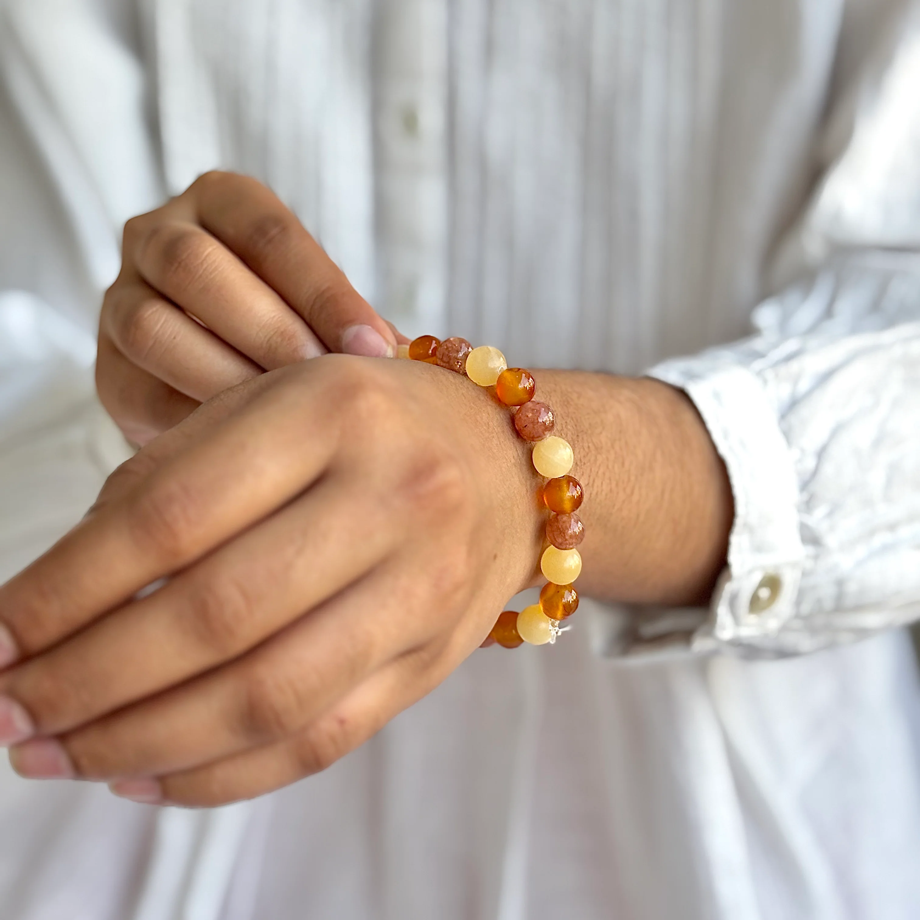Sacral Chakra -8mm Bead Bracelet - Image 2