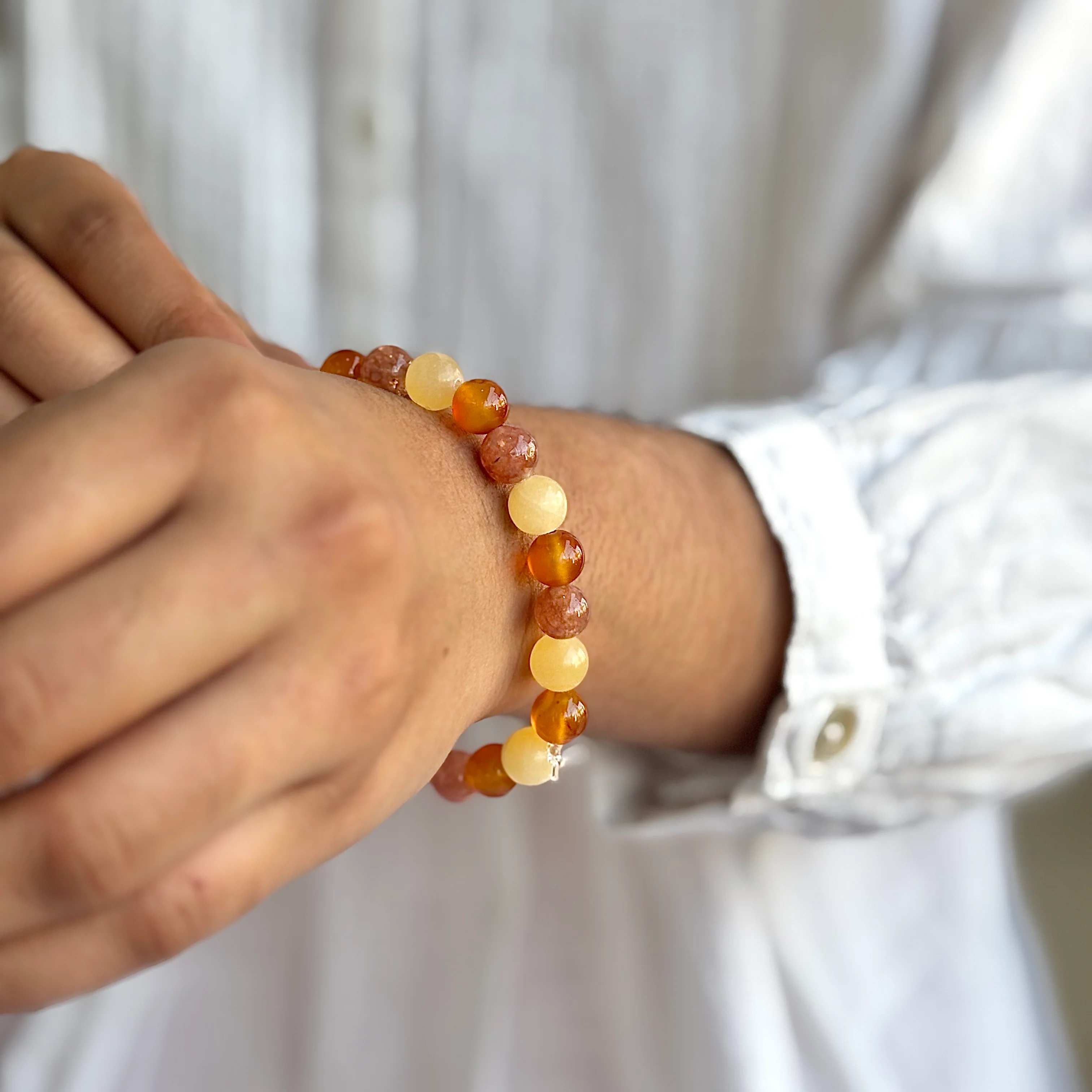 Sacral Chakra -8mm Bead Bracelet - Image 3