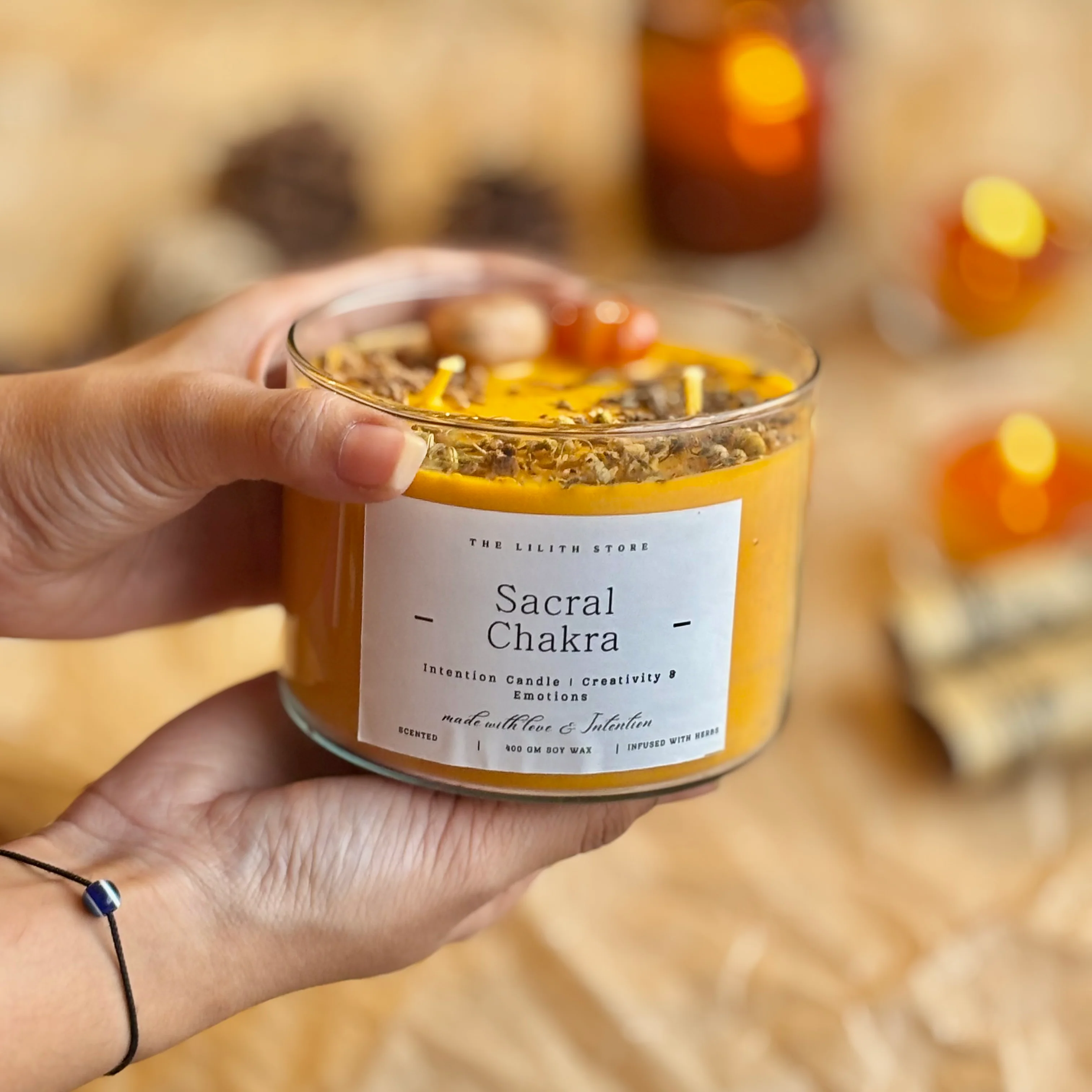 Sacral Chakra Intention Candle - Image 3