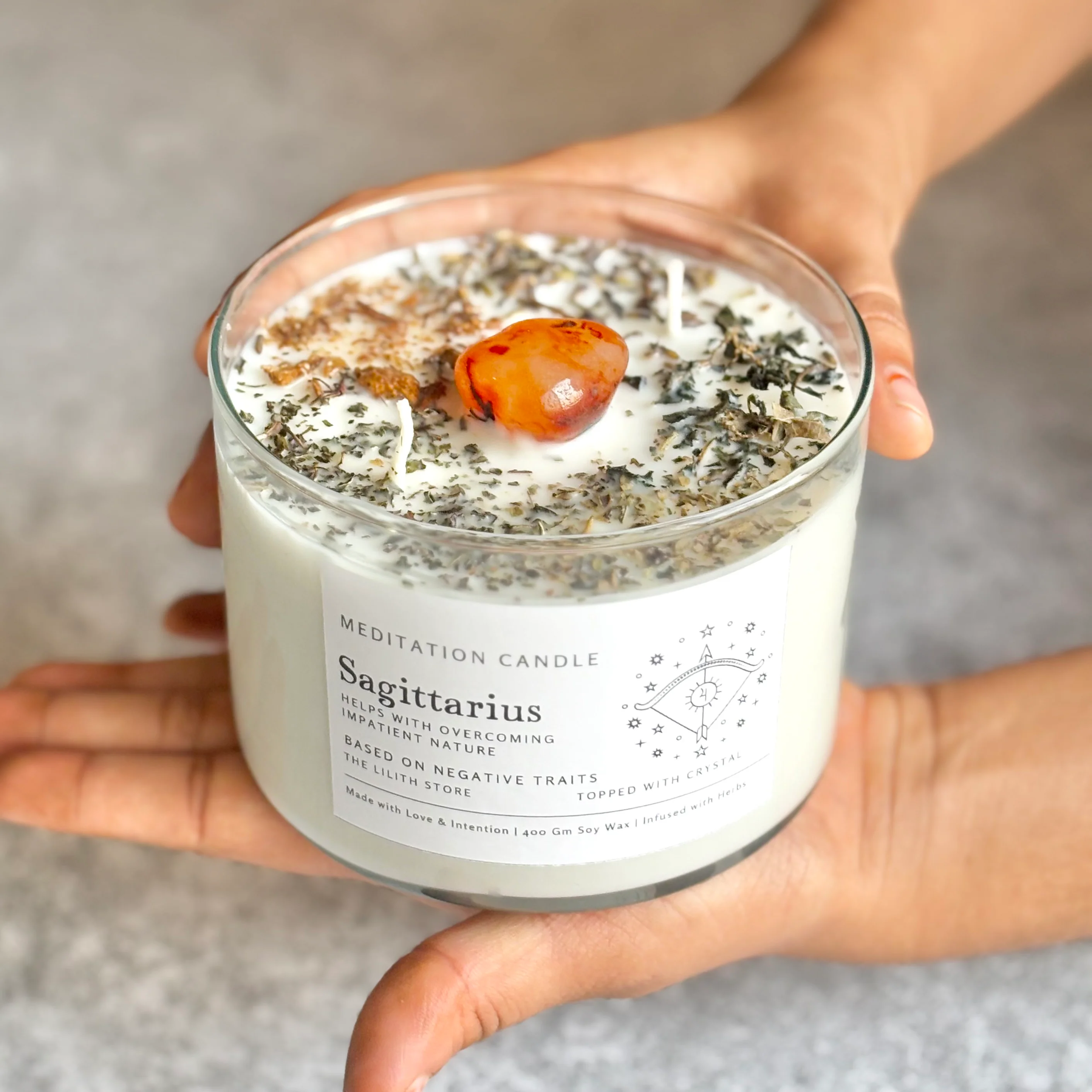 Sagittarius Zodiac Soy Intention Candle | 400 Gm - Image 3