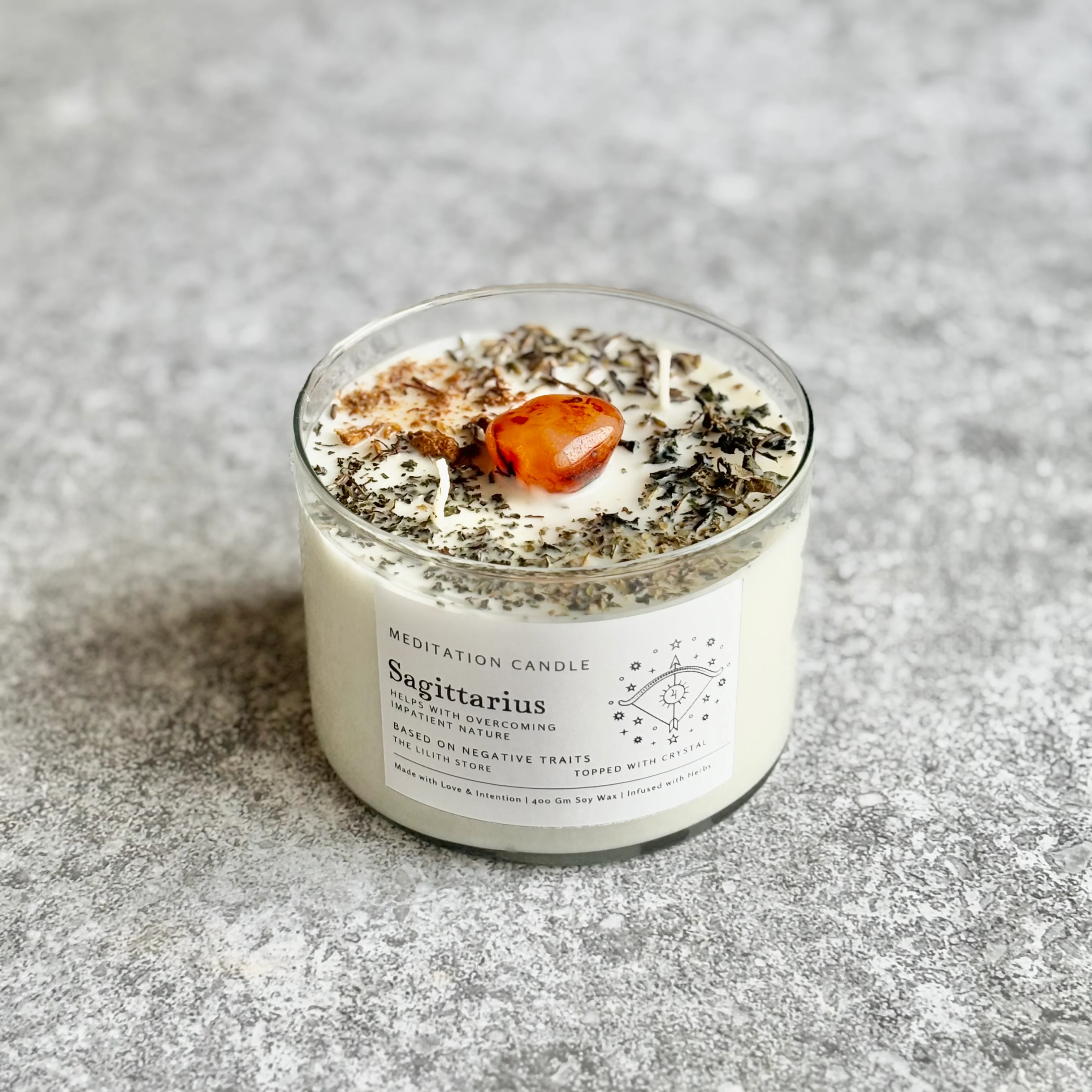 Sagittarius Zodiac Soy Intention Candle | 400 Gm - Image 4