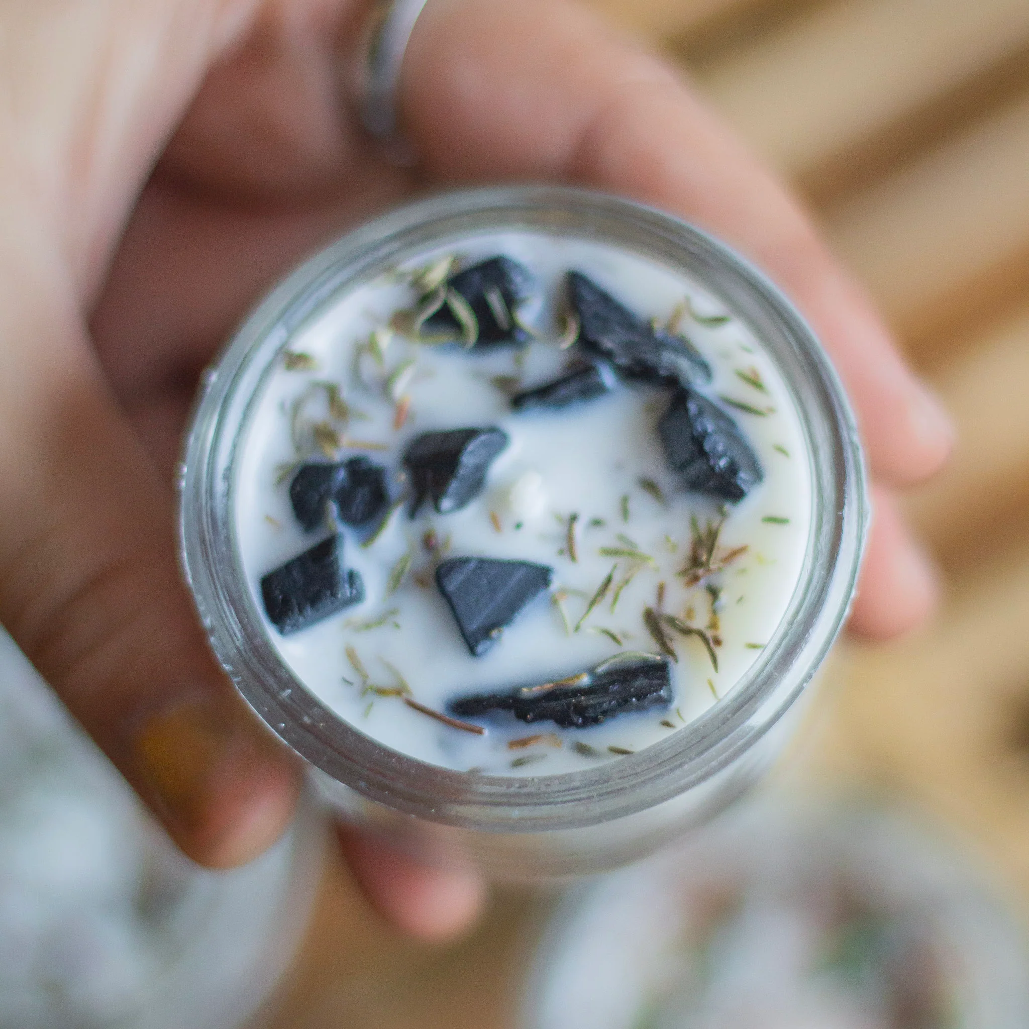 Crystal & Herbs infused Scented Soy Wax Tealight Candles Combo - Set of 8 | Glass Container - Image 3