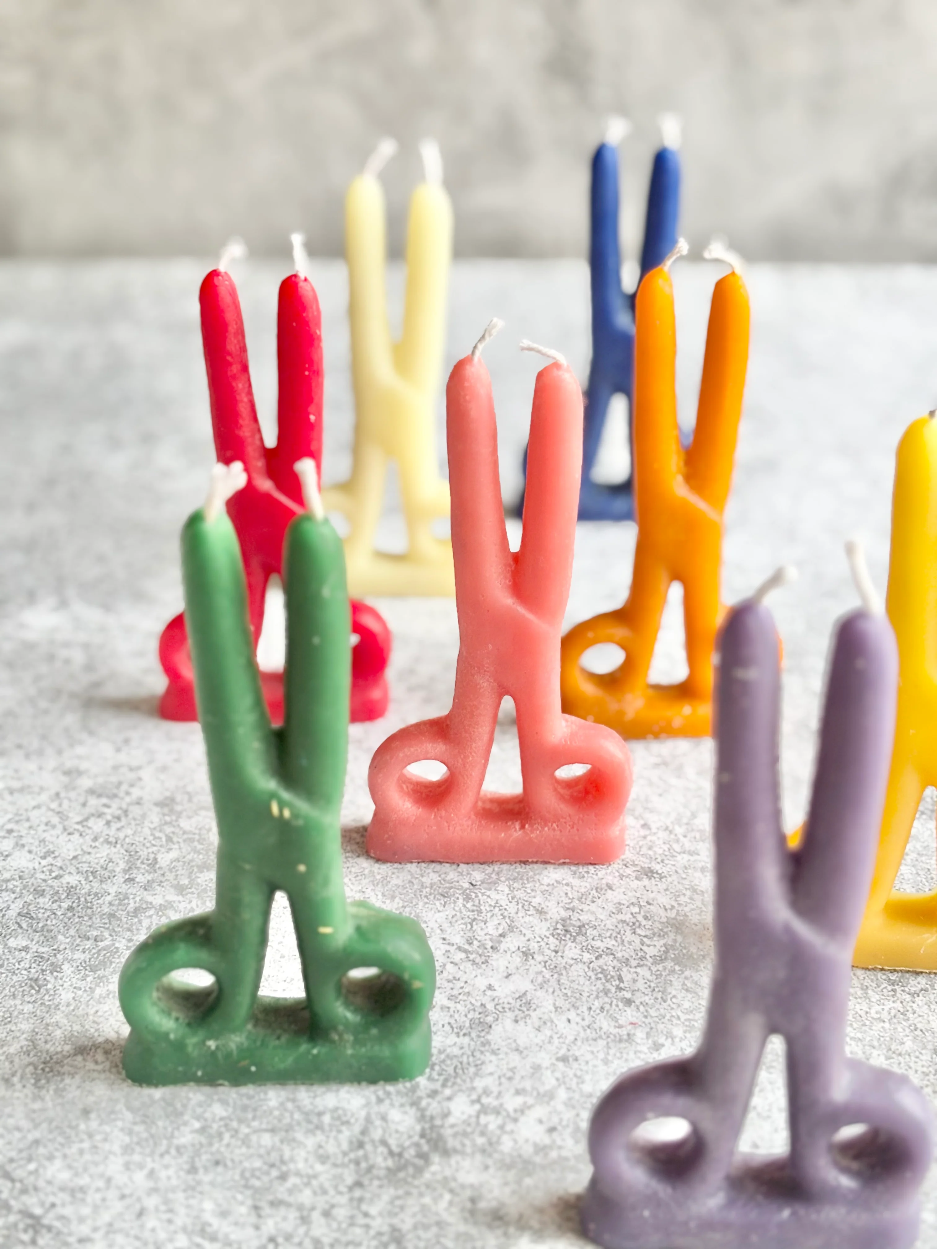 Scissor Beeswax Candle - Colour Option Available - Image 2