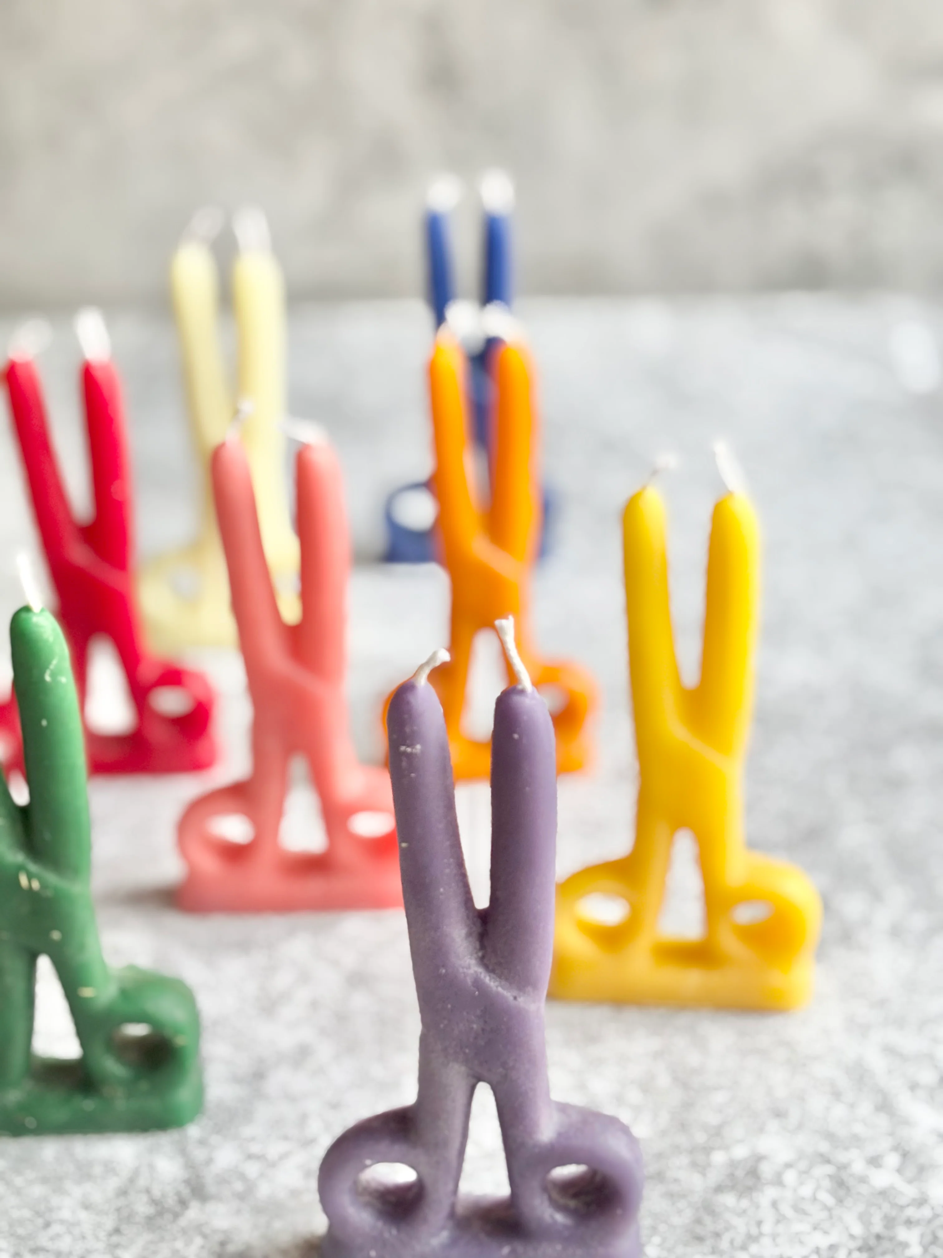 Scissor Beeswax Candle - Colour Option Available - Image 4