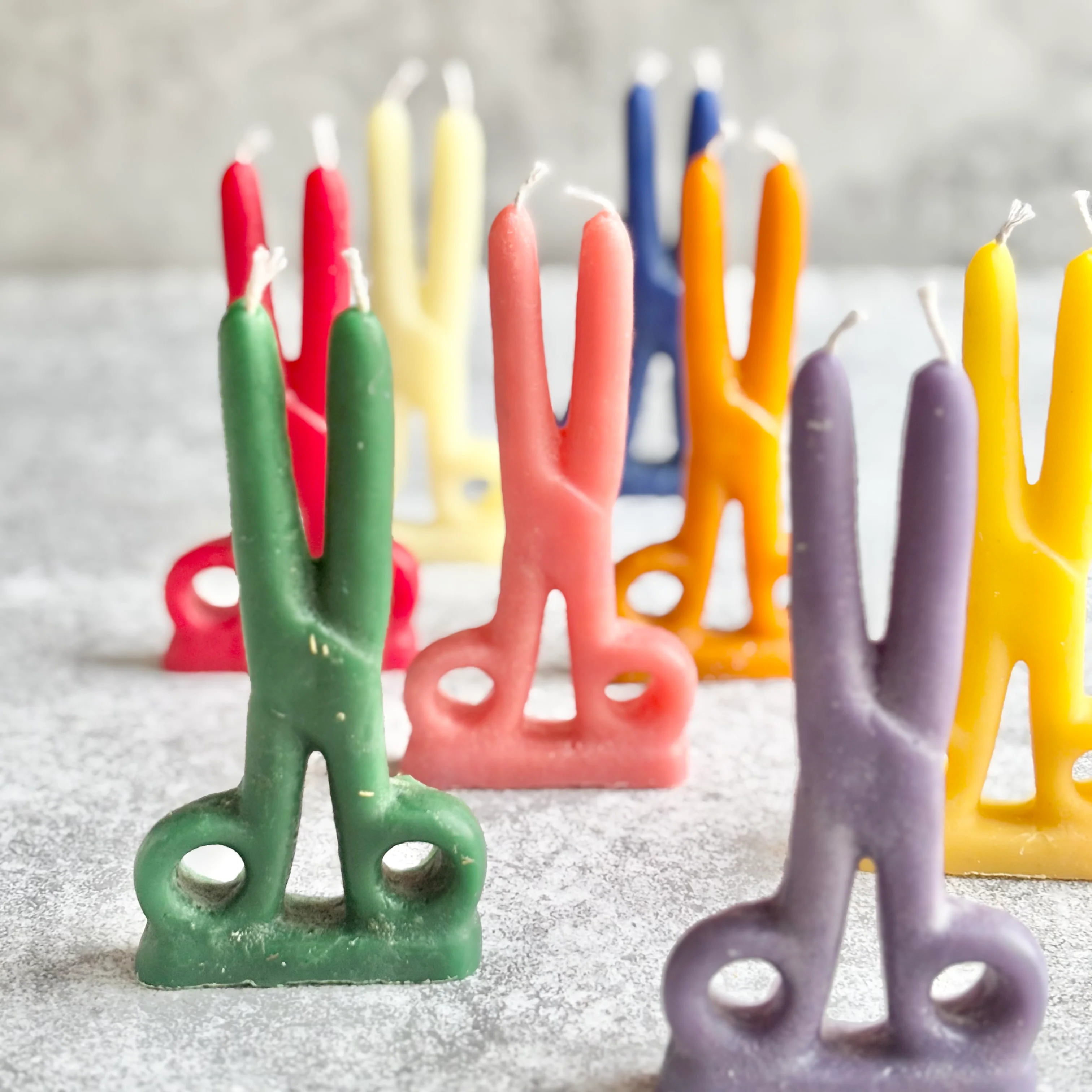 Scissor Beeswax Candle - Colour Option Available - Image 5