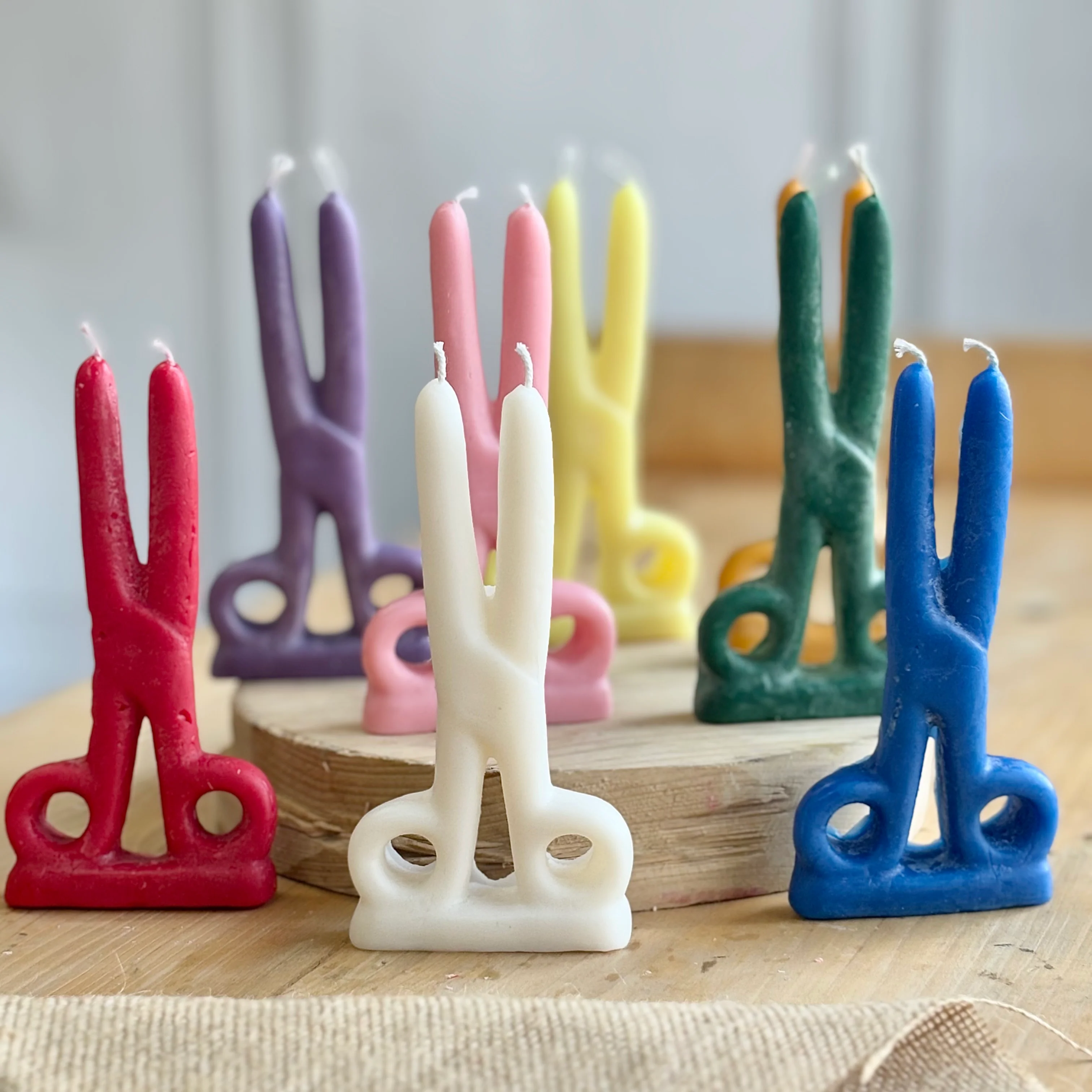 Scissor Soy Candle - Colour Option Available - Image 2