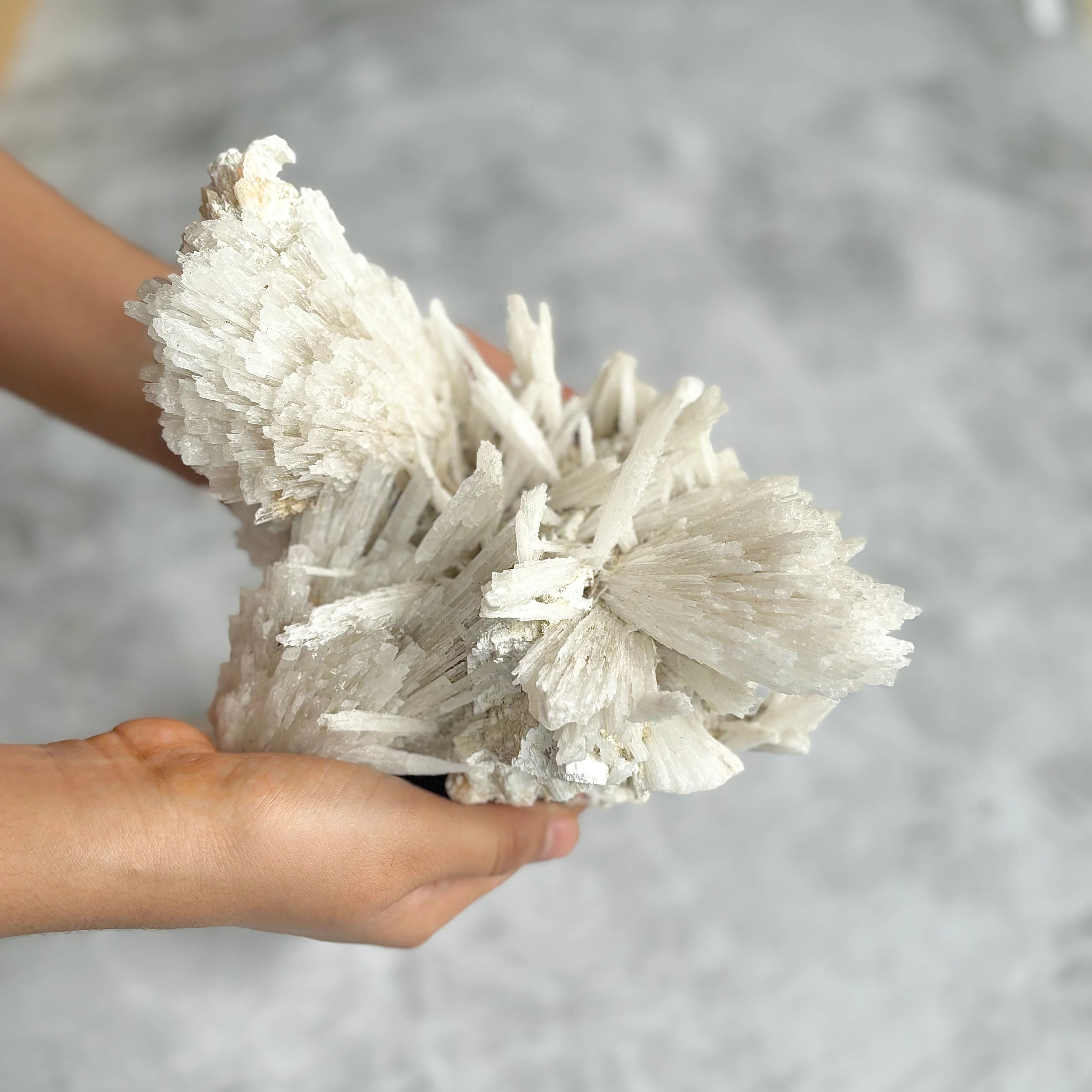 Scolecite with stilbite inclusion Cluster - 1220 Gm | Foster kindness and empathy and enhances Spiritual journey - Image 2