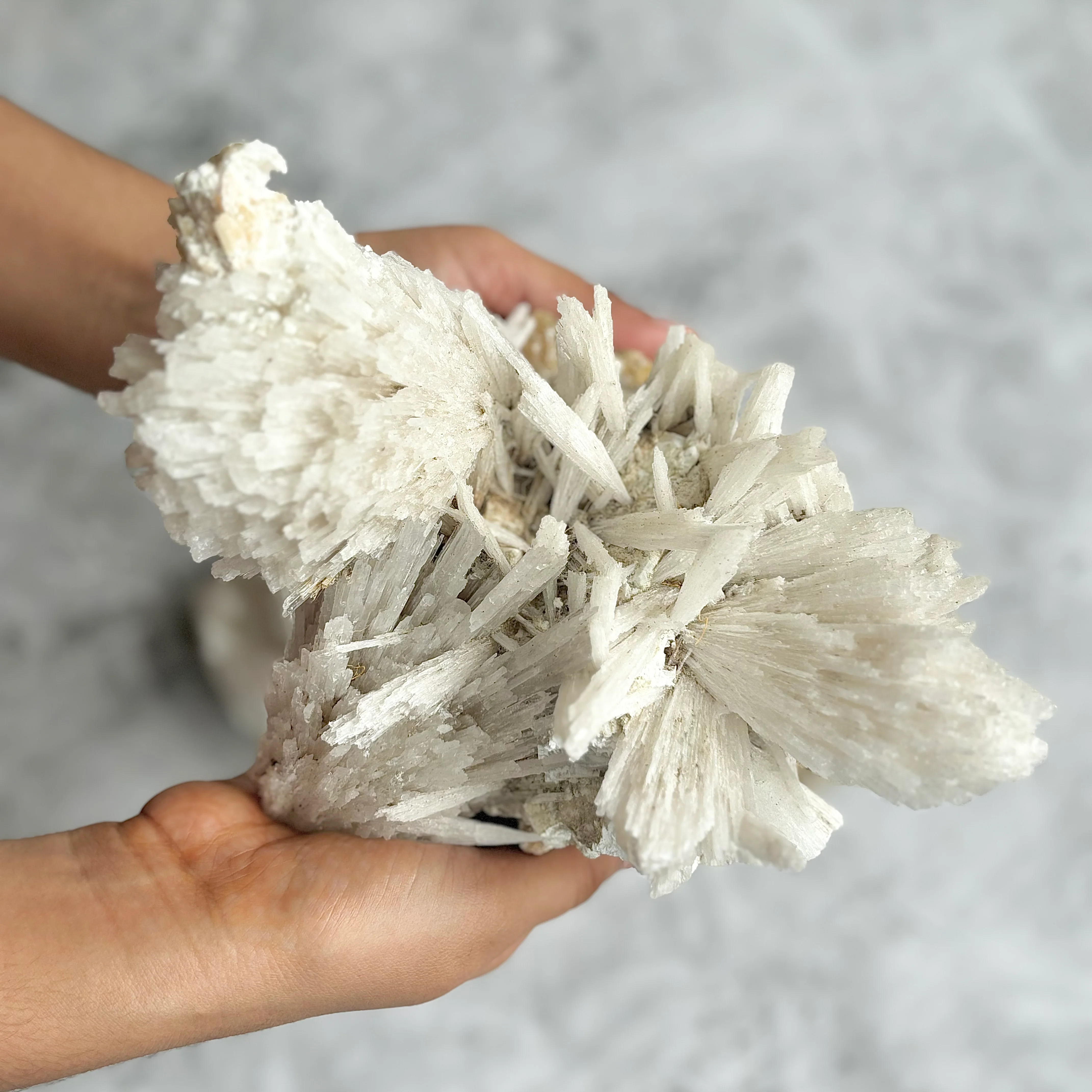 Scolecite with stilbite inclusion Cluster - 1220 Gm | Foster kindness and empathy and enhances Spiritual journey - Image 3