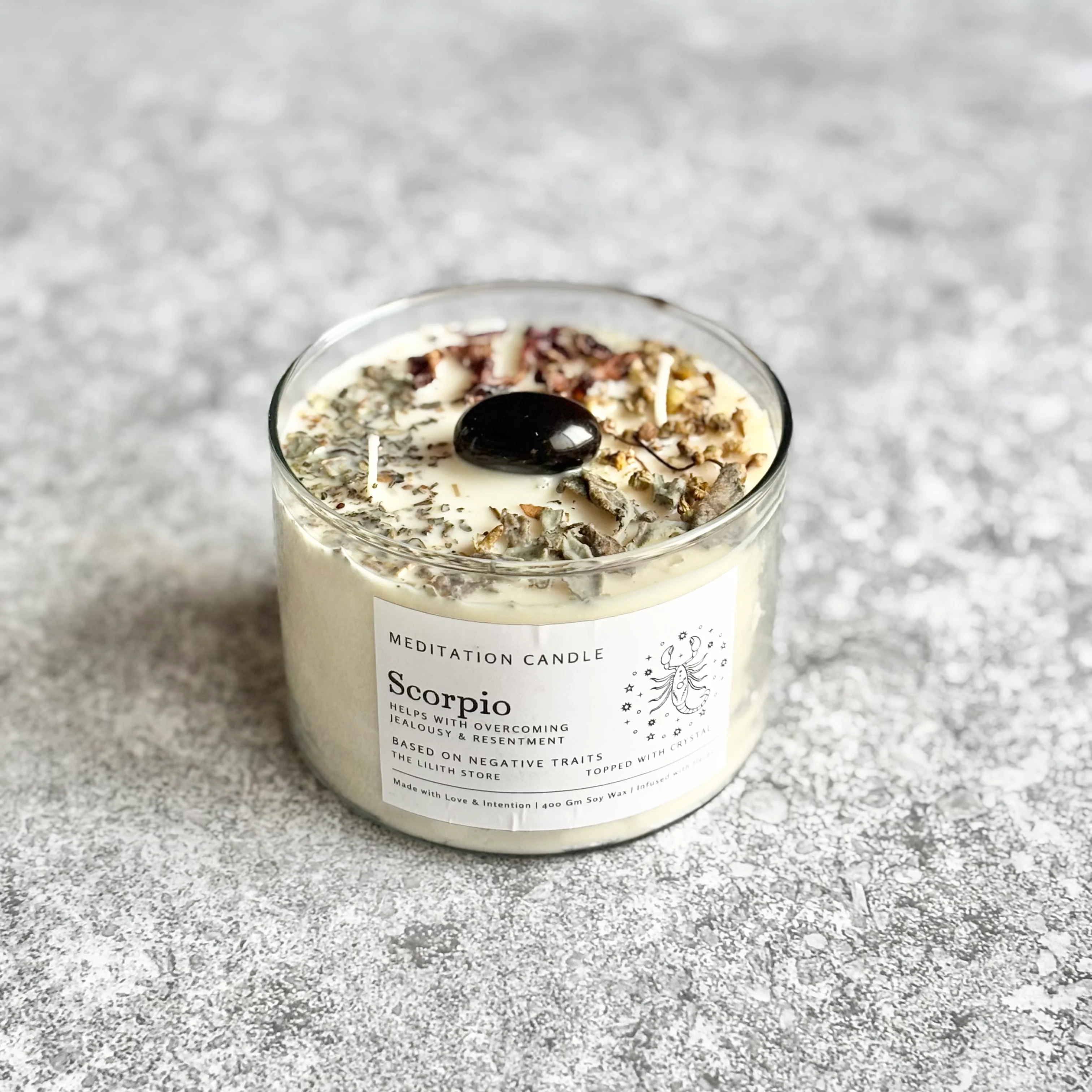 Scorpio Zodiac Soy Intention Candle | 400 Gm - Image 3