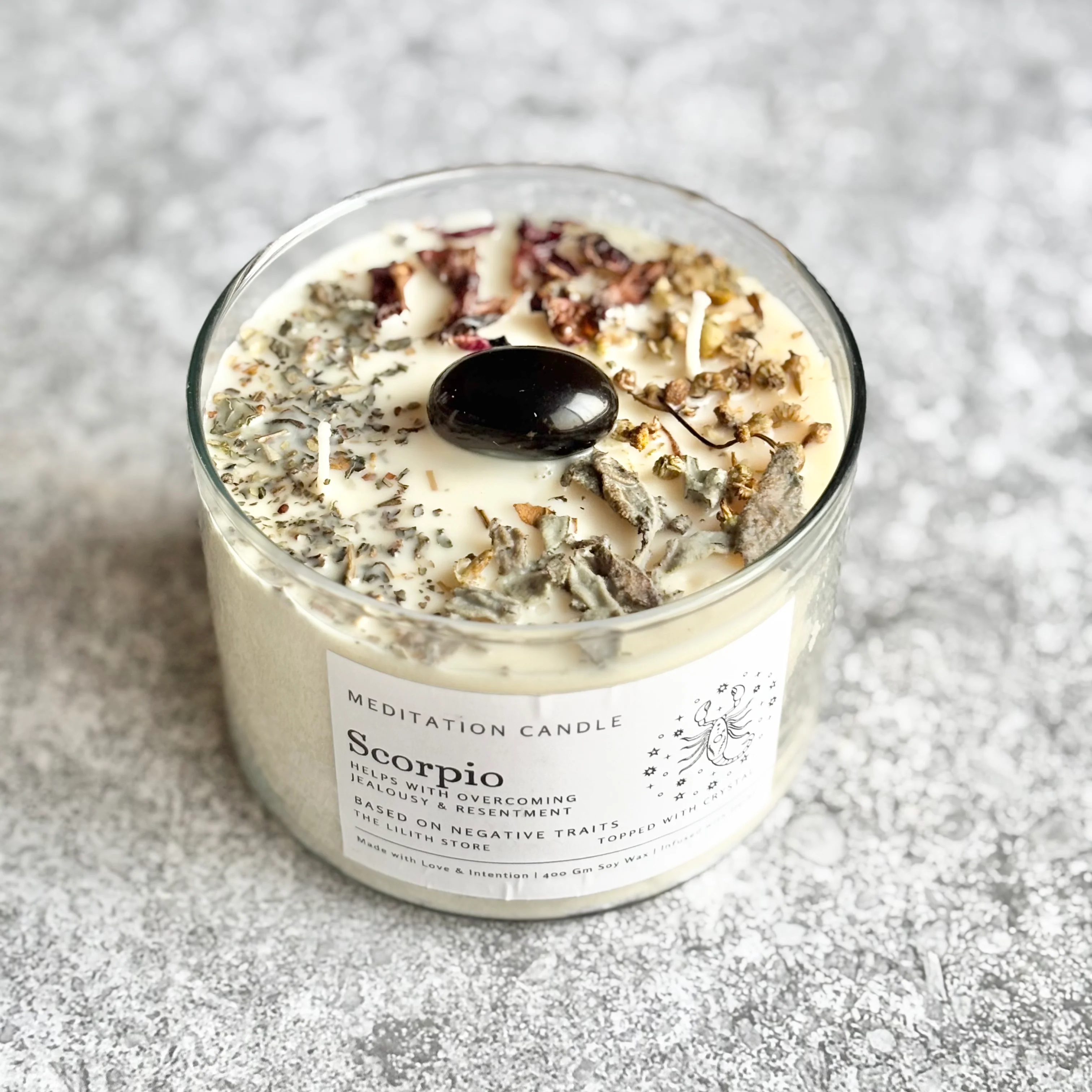 Scorpio Zodiac Soy Intention Candle | 400 Gm - Image 4