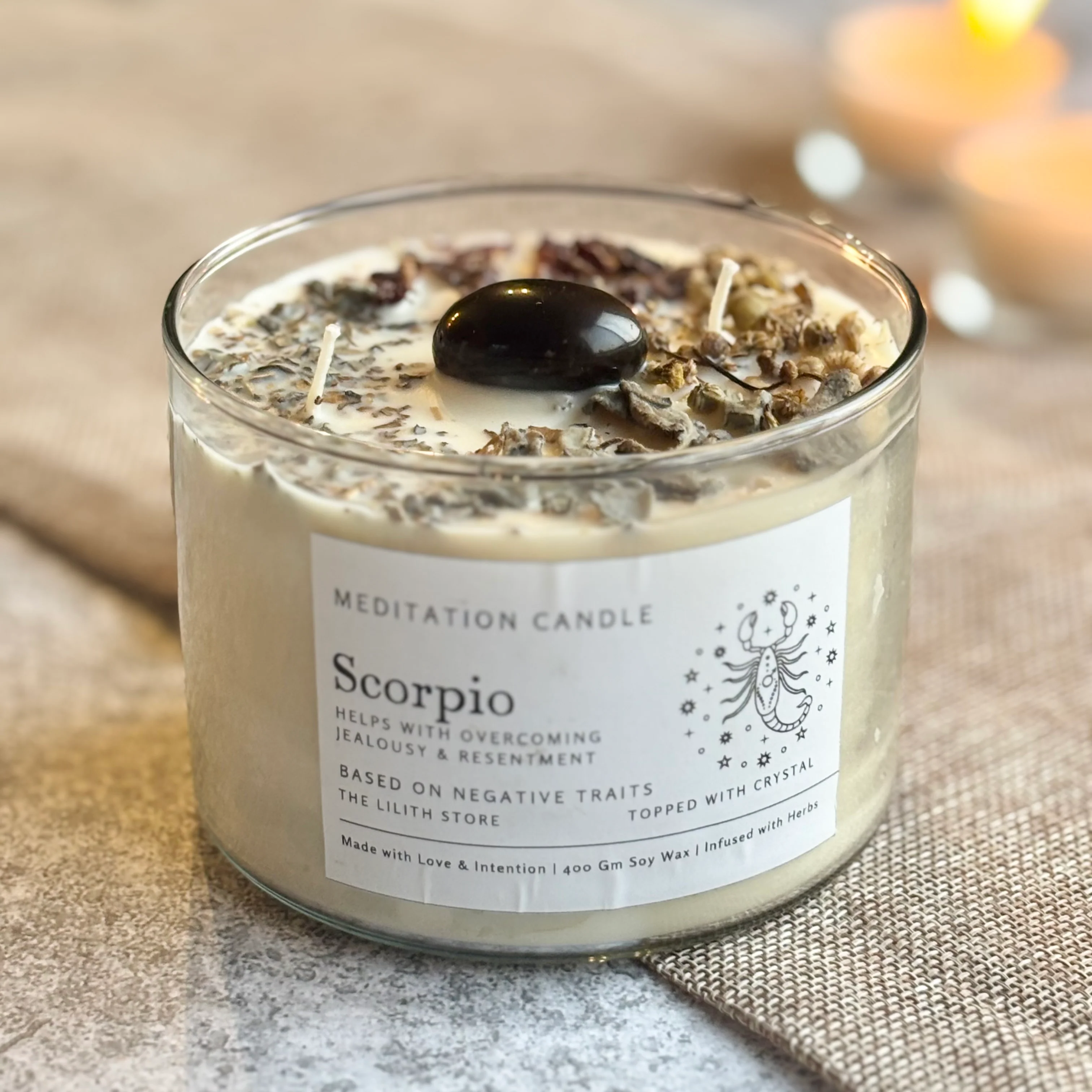 Scorpio Zodiac Soy Intention Candle | 400 Gm - Image 6