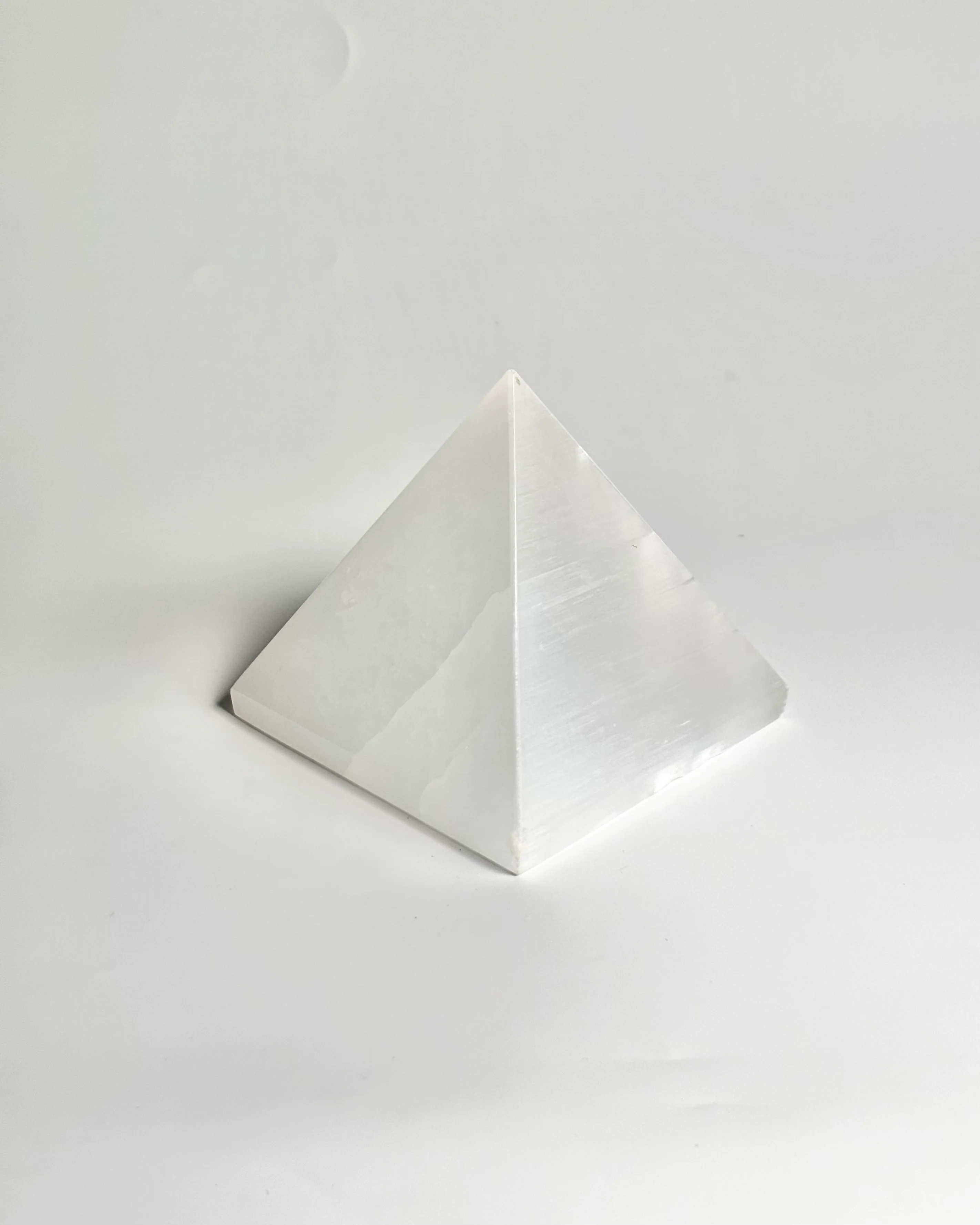 Large Satin Spar Pyramid (Commonly Known as Selenite) – Clarity, Calm & Elegant Energy Décor - Image 2