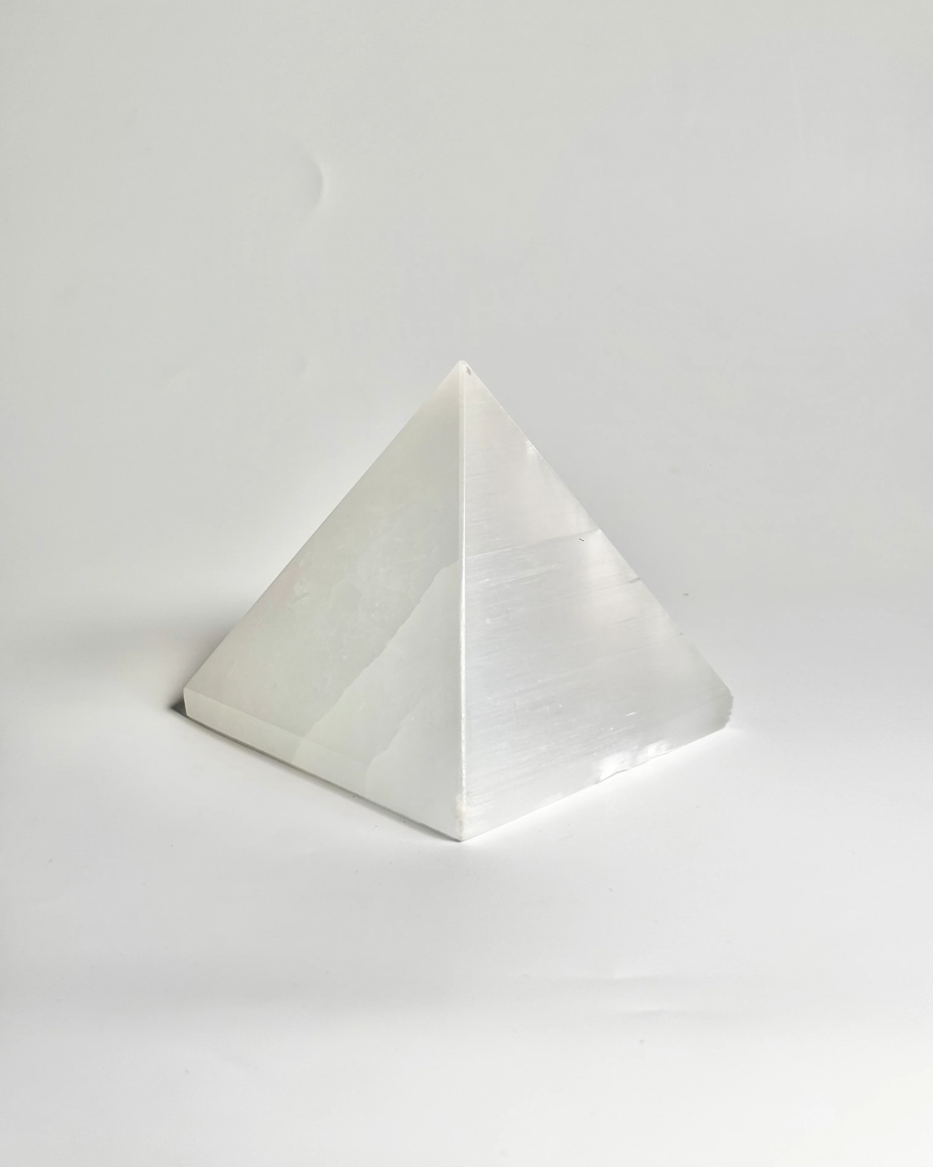 Large Satin Spar Pyramid (Commonly Known as Selenite) – Clarity, Calm & Elegant Energy Décor - Image 3