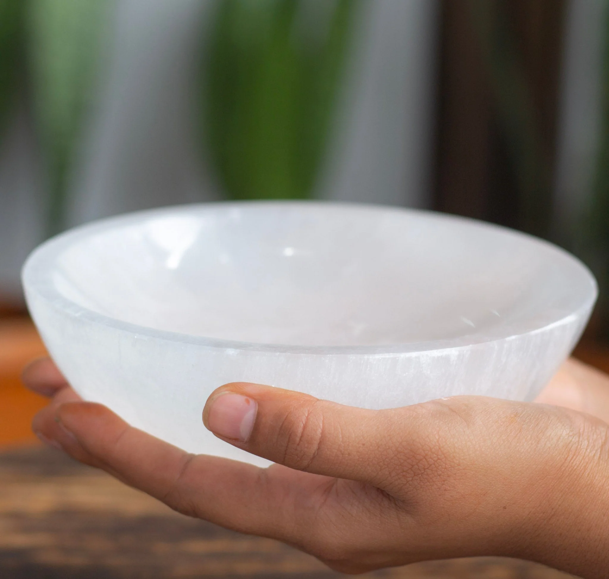 Selenite Bowl - 6 Inches (Satin Spar Selenite) | Stone for Spiritual work & Cleansing - Image 3