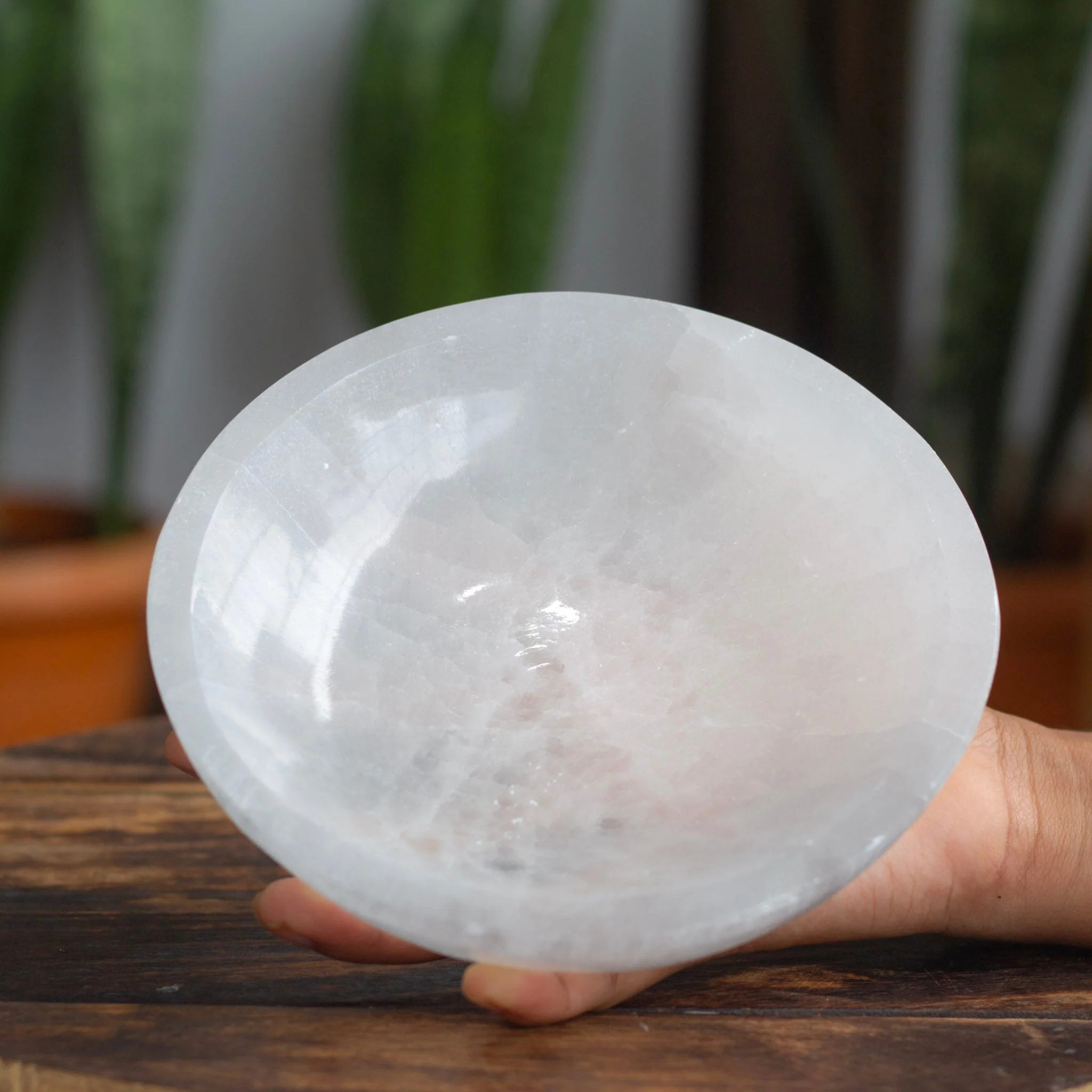Selenite Bowl - 6 Inches (Satin Spar Selenite) | Stone for Spiritual work & Cleansing - Image 4