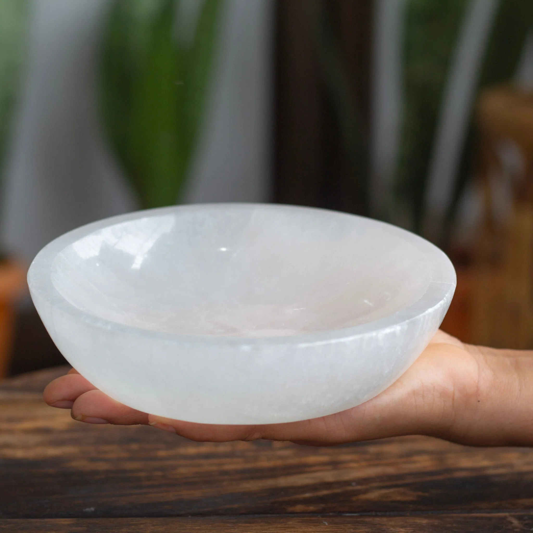 Selenite Bowl - 6 Inches (Satin Spar Selenite) | Stone for Spiritual work & Cleansing - Image 5