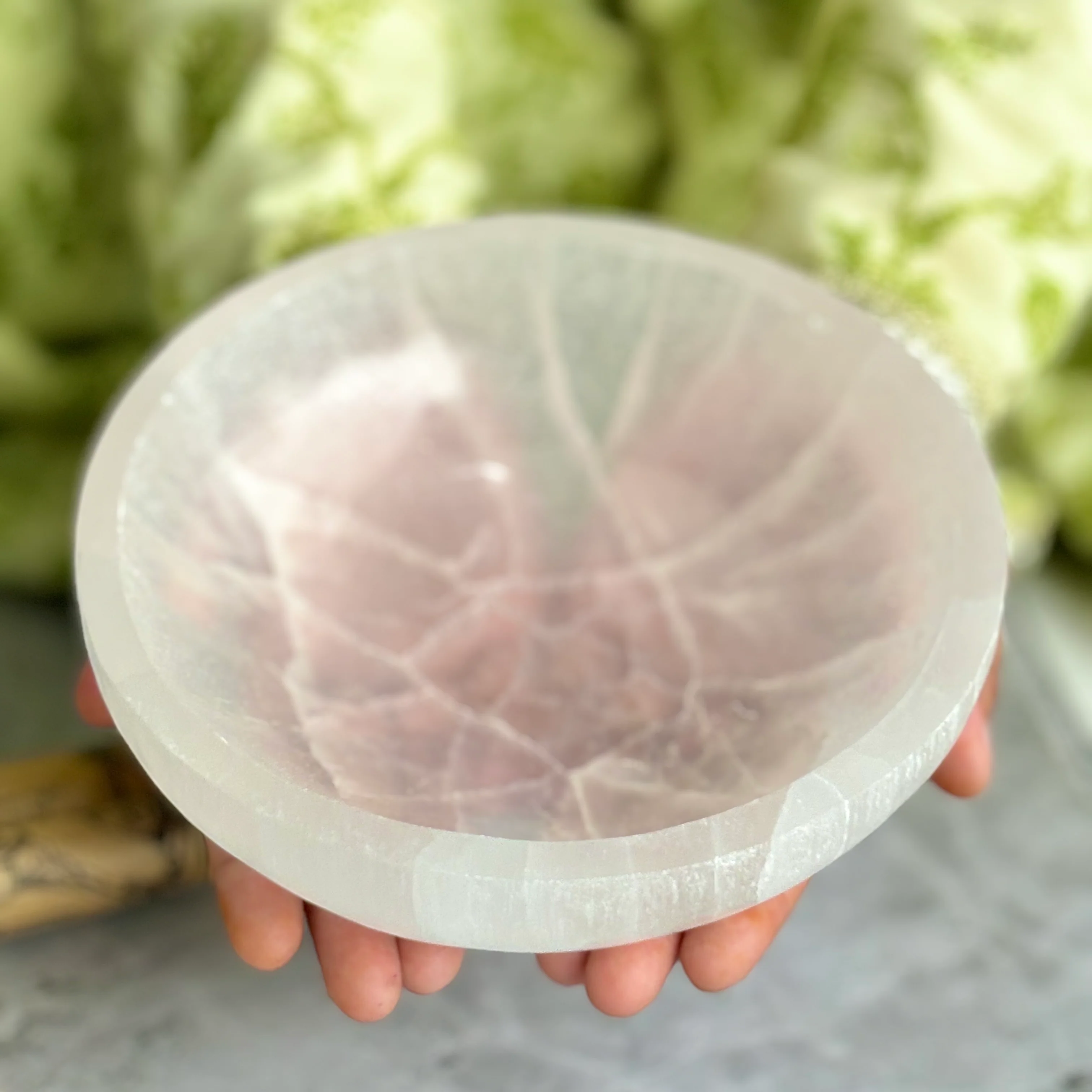 Selenite Bowl - 6 Inches (Satin Spar Selenite) | Stone for Spiritual work & Cleansing - Image 6